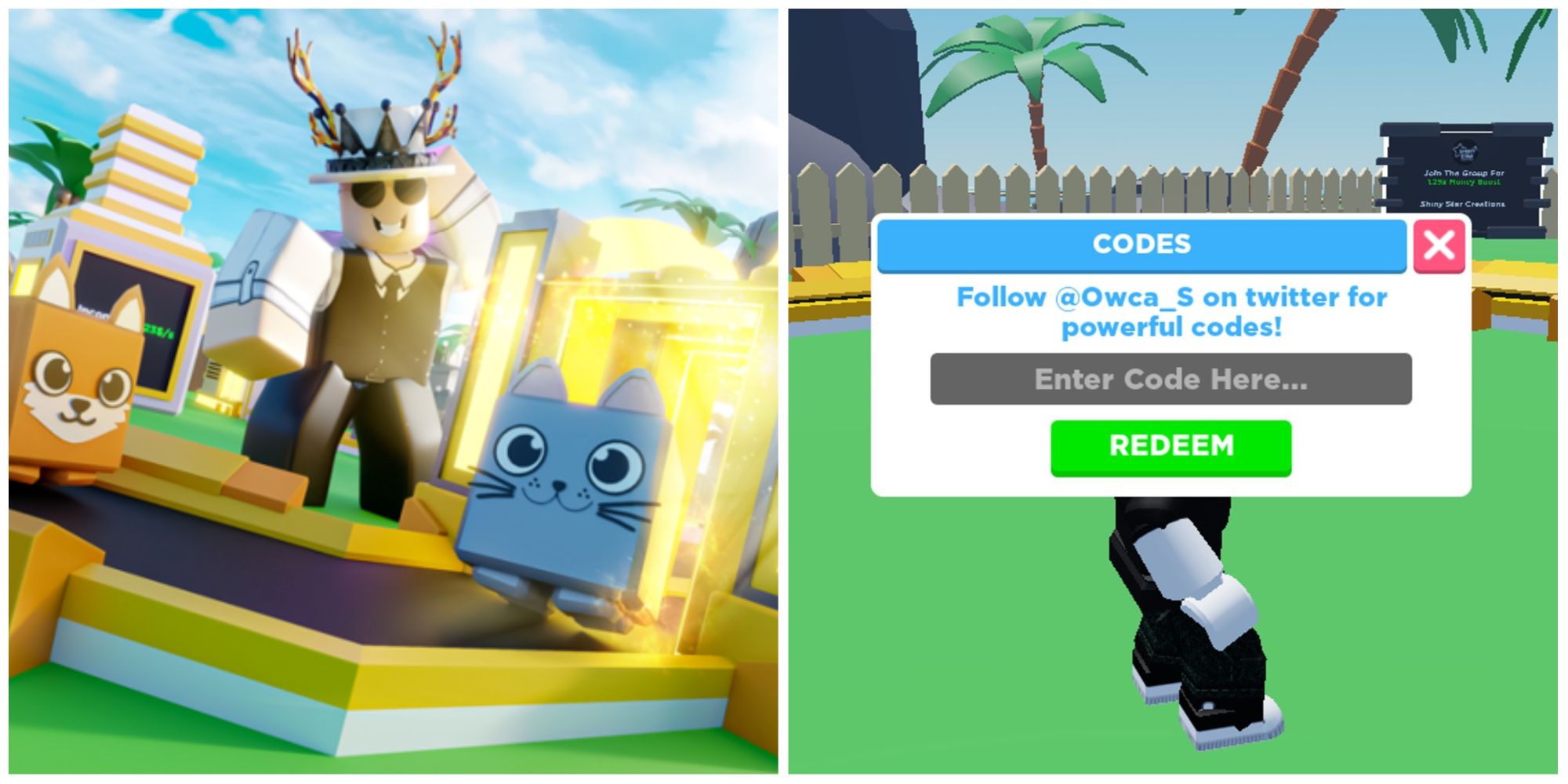 Roblox - Códigos Pet Factory Tycoon - Animais de estimação, reforços e  dinheiro grátis (dezembro de 2023) - Listas Steam