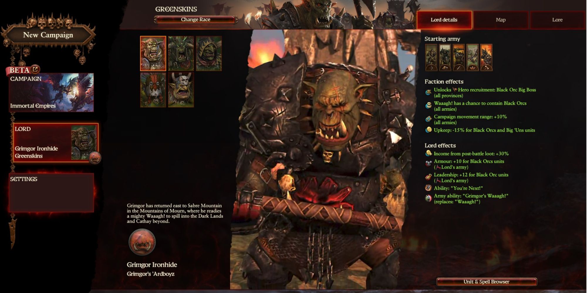 Total War Warhammer 3 Immortal Empires Grimgor Ironhide