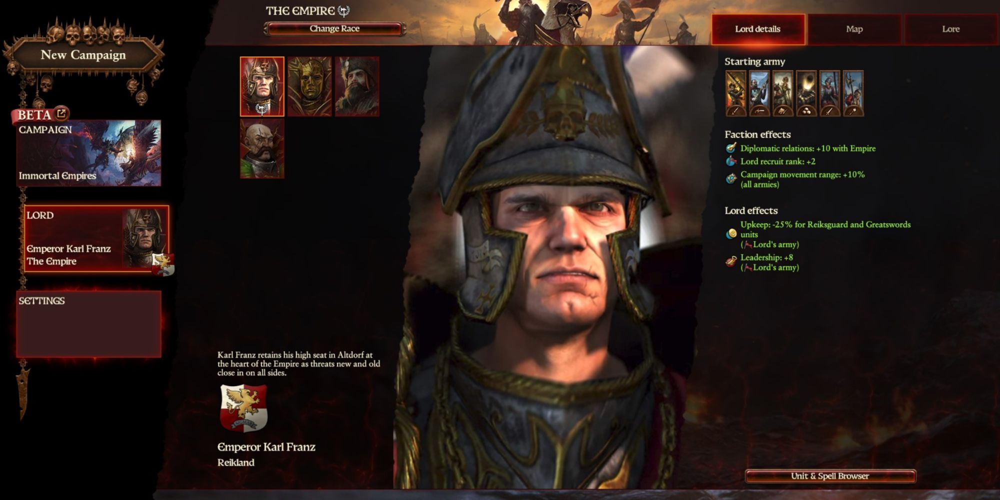 Total War Warhammer 3 Immortal Empires Karl Franz