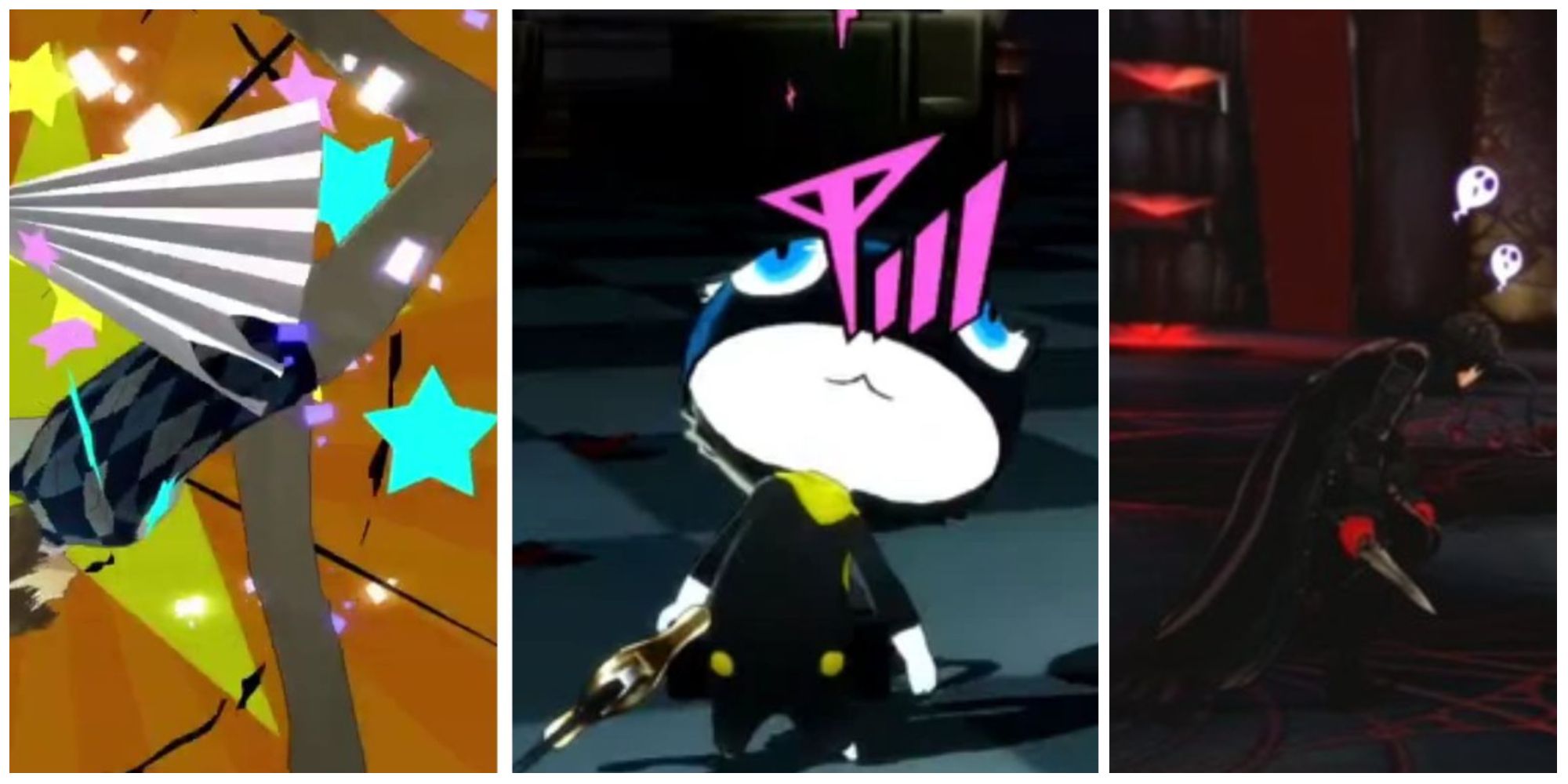 Akechi, Morgana, and Joker are all afflicted with Status Effects in Persona 5 Royal P5R