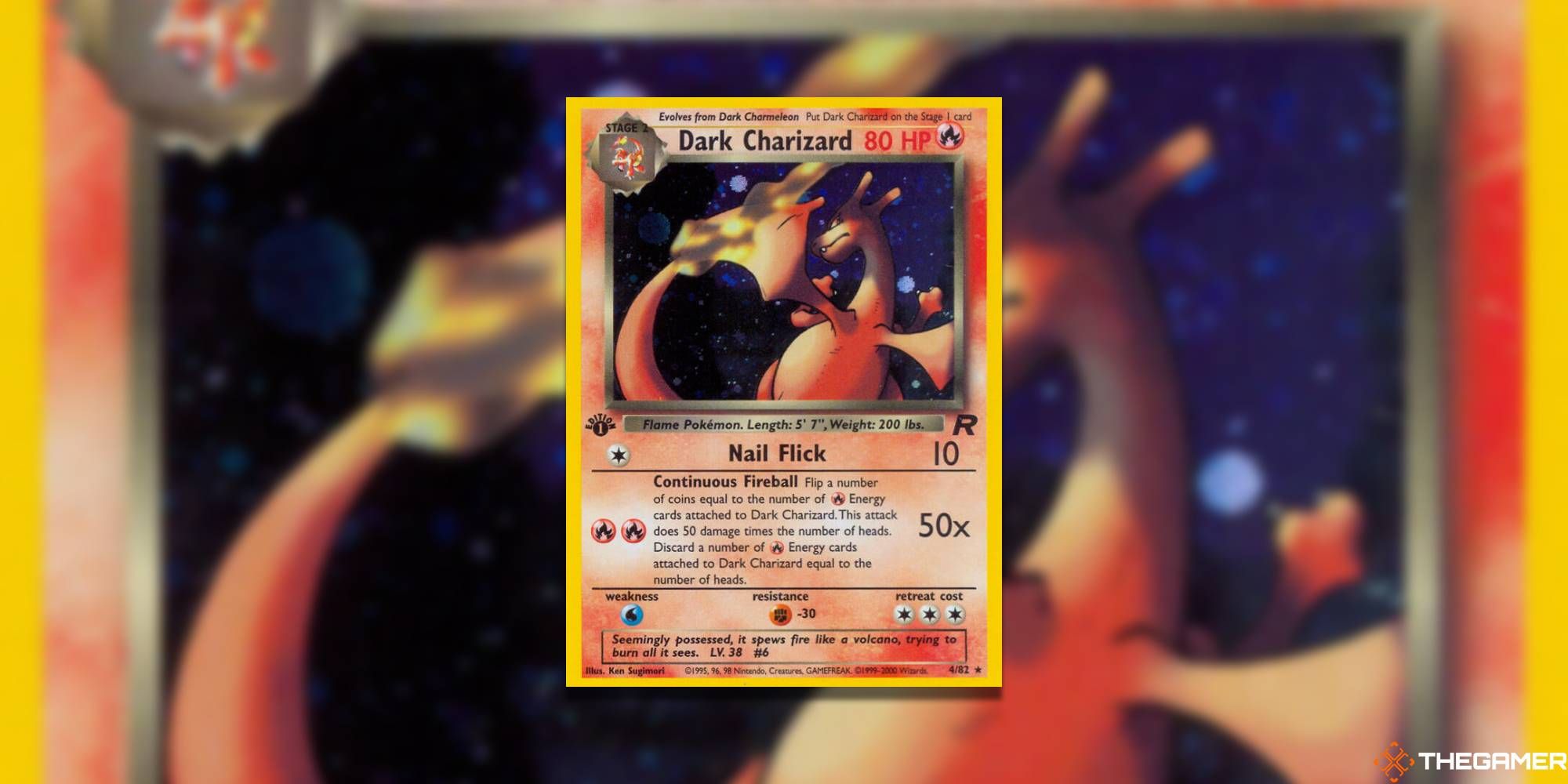 Dark Charizard Team Rocket card