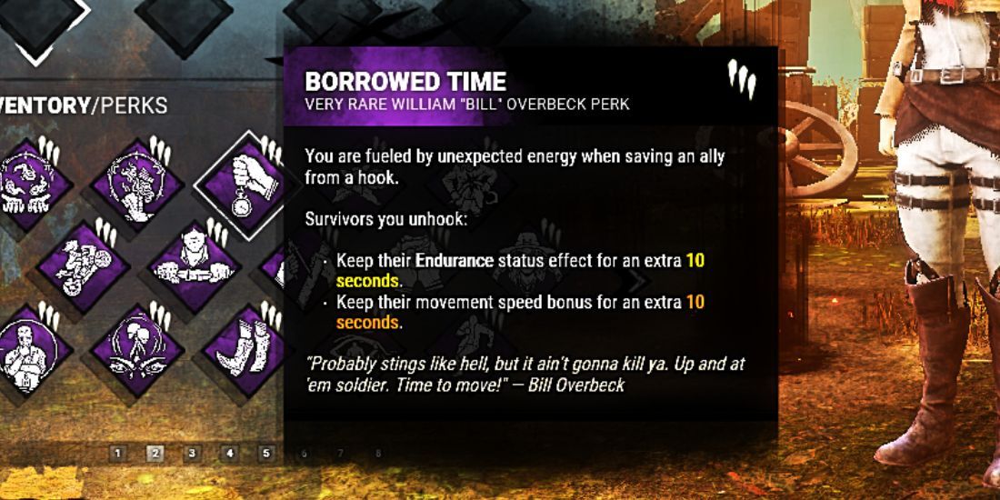 Dead By Daylight Borrowed Time Perk Description