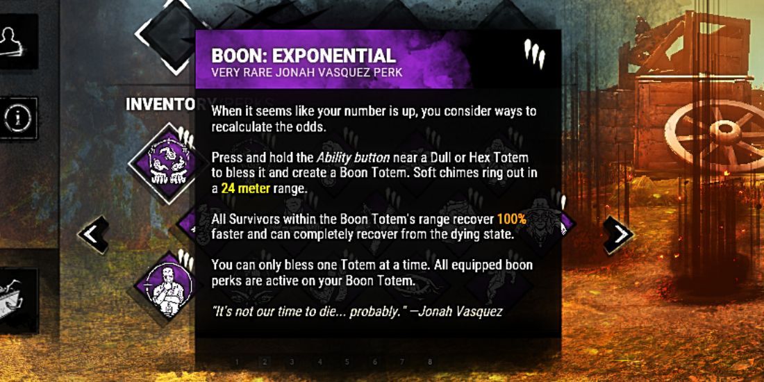 Dead By Daylight Boon Exponential Perk Description