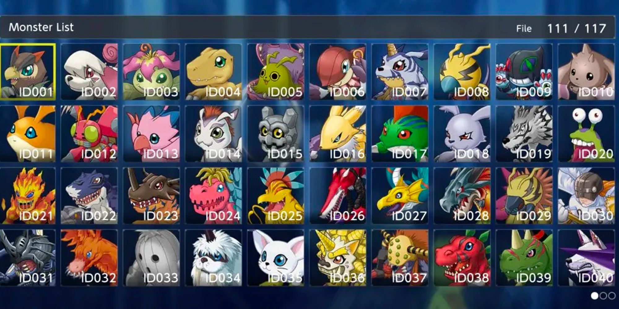 Digimon Survive Roster Monster List