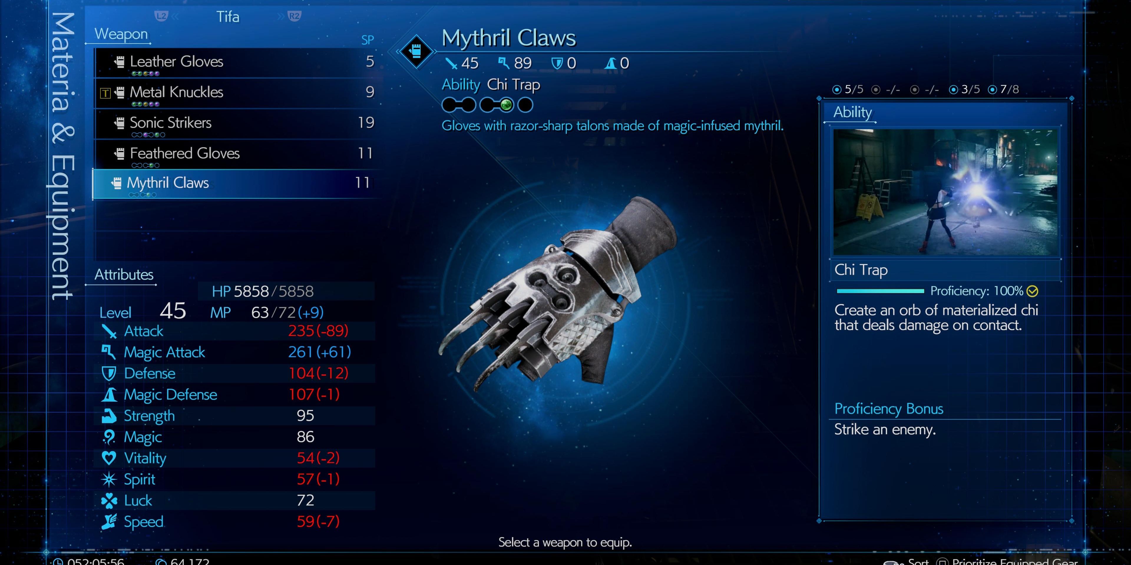 tifa mythril claws final fantasy 7 remake