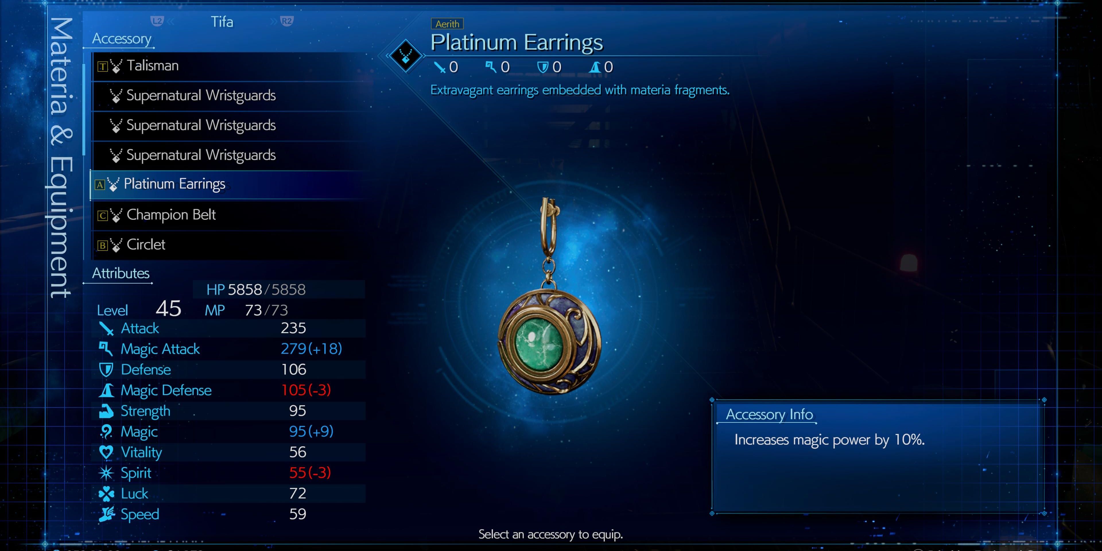 tifa platinum earrings final fantasy 7 remake