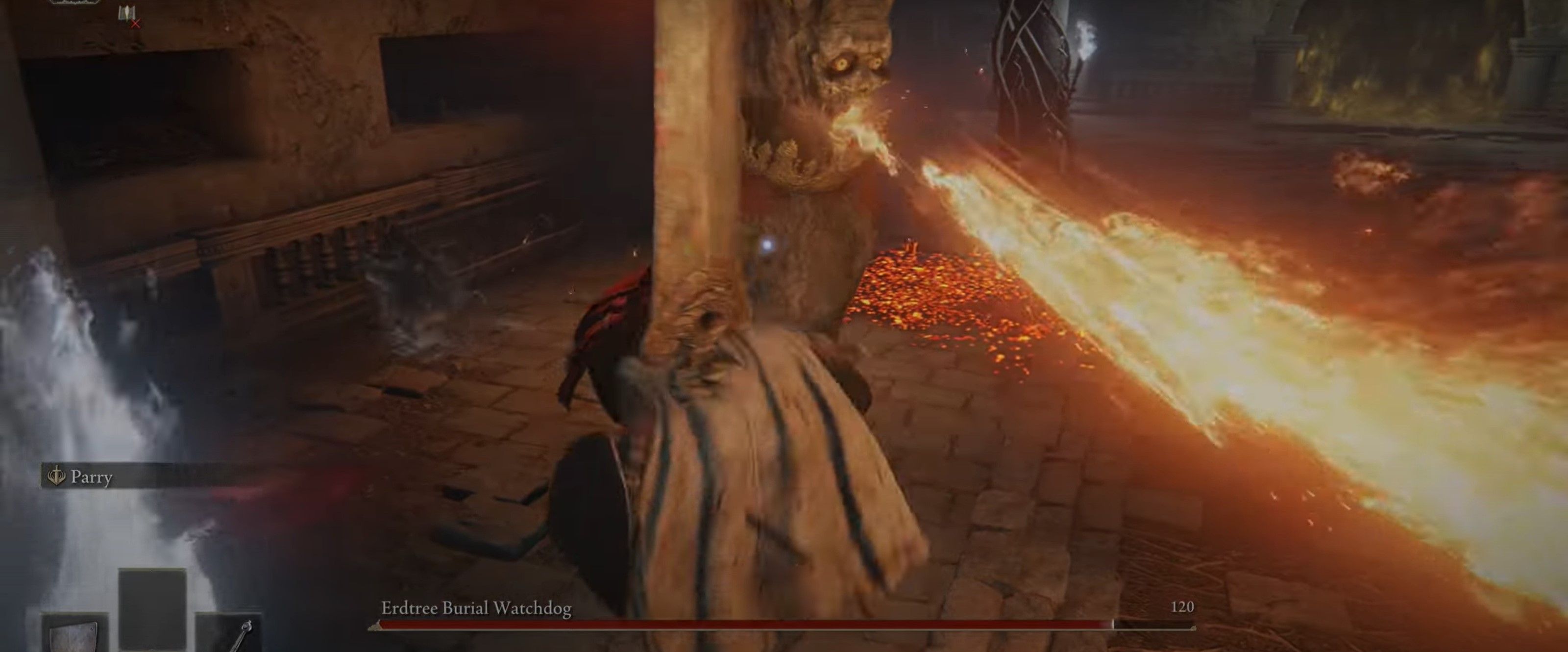 Erdtree Burial Watchdog (Sword)'s fire breath attack
