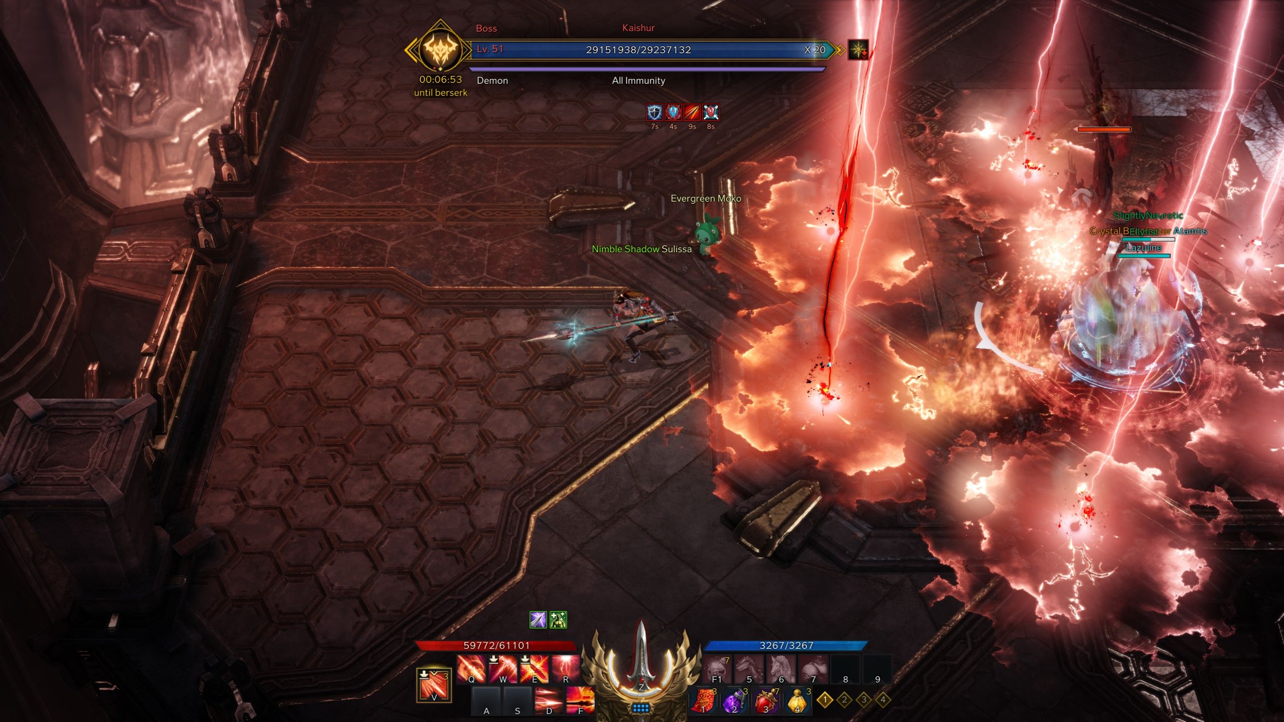 Lost Ark Forge of Fallen Pride Abyssal Dungeon Kaishur boss lightning strikes