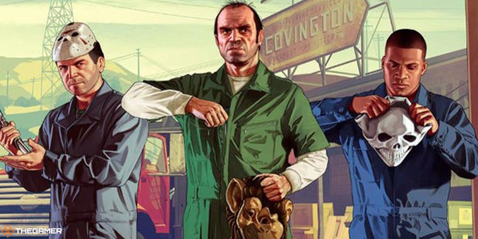 GTA Online - art of men preparing for a crime