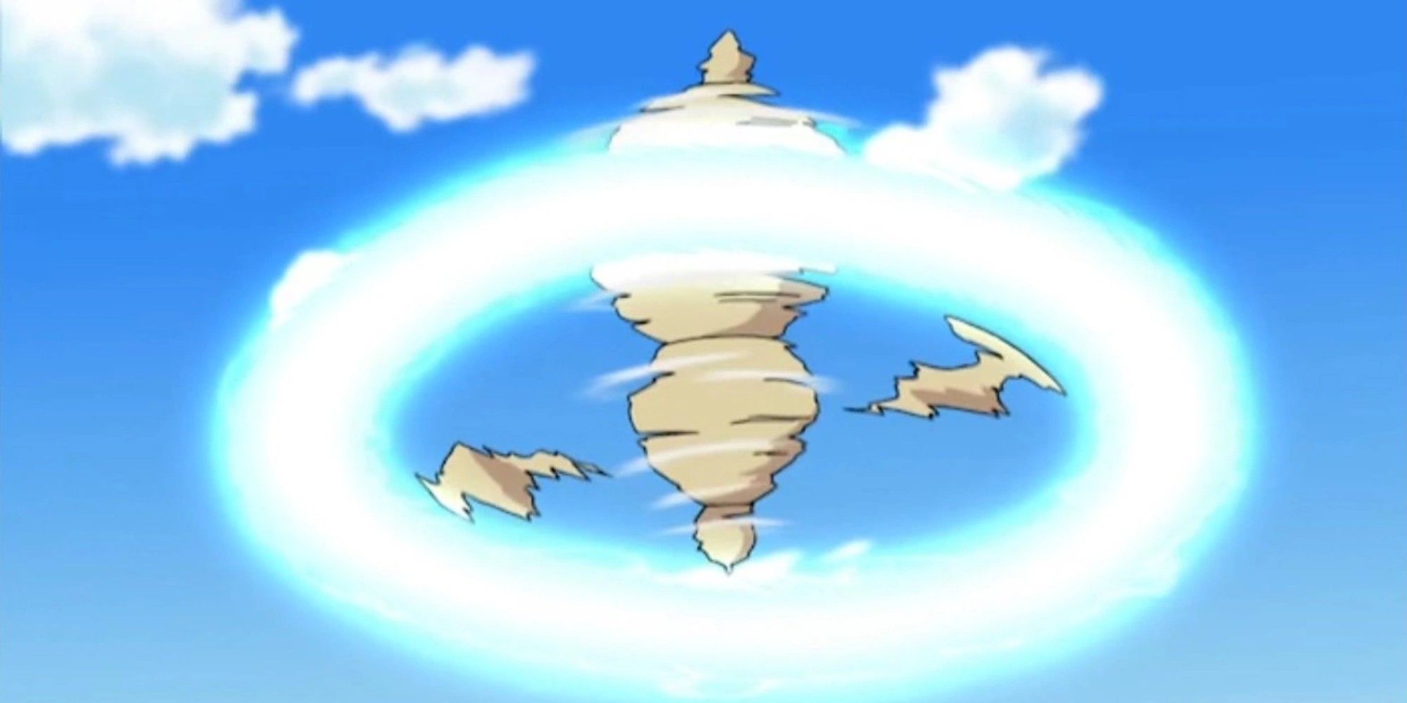 Baltoy using Gyro Ball in the air from the anime
