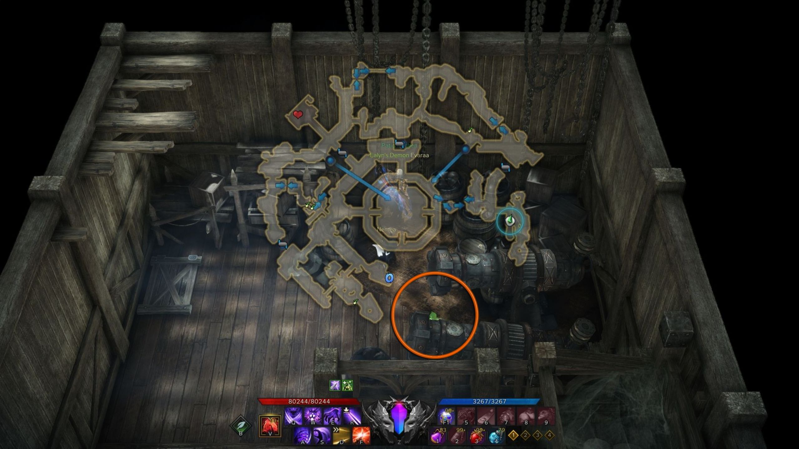 Hypnos's Eyes Mokoko Seed 5 location with minimap open