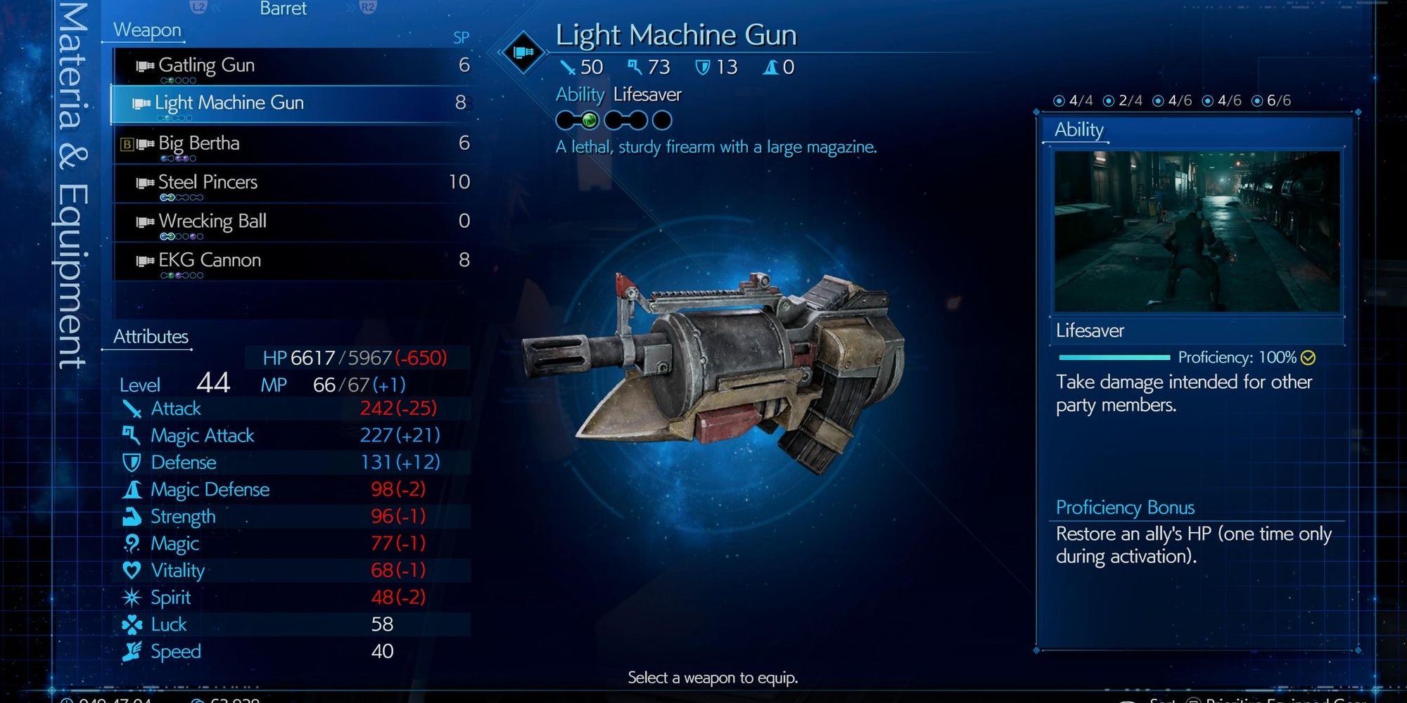 light machine gun final fantasy 7 remake