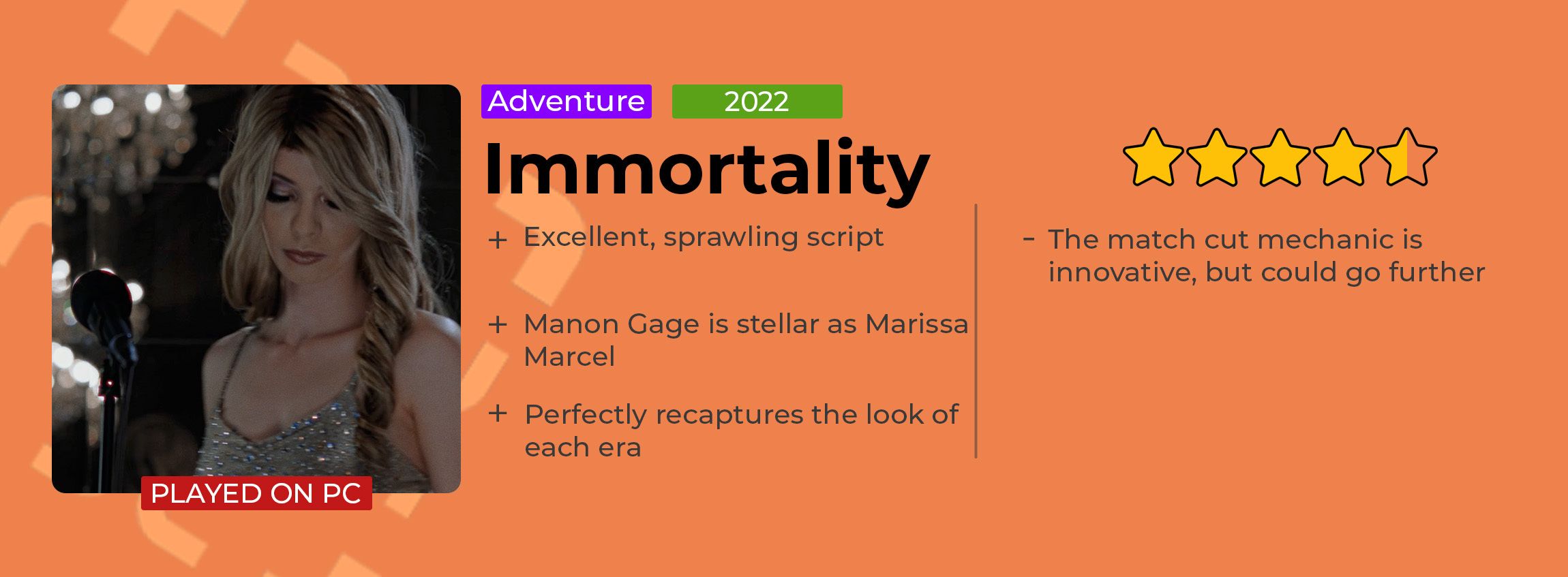 Immortality Review Card
