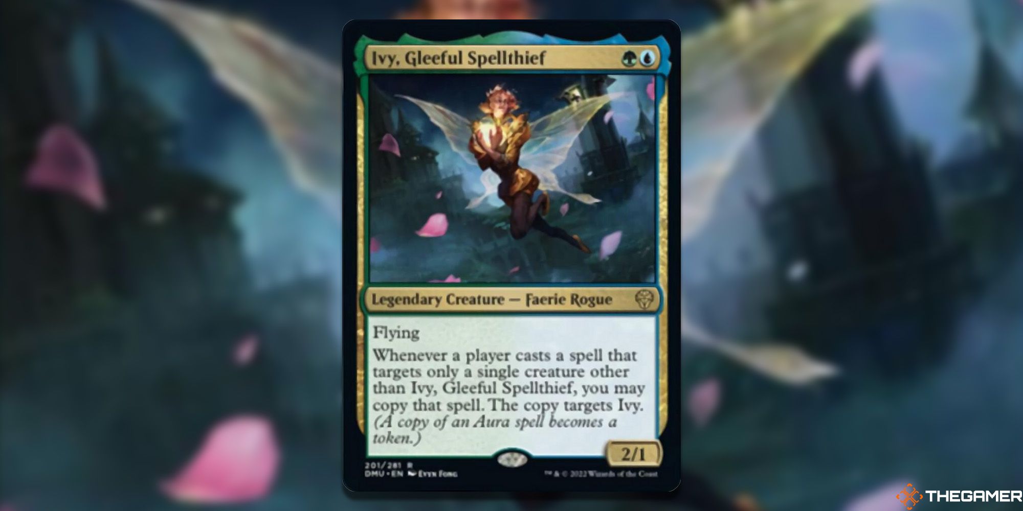 Image of the Ivy, Gleeful Spellthief  card in Magic: The Gathering, with art by Evyn Fong