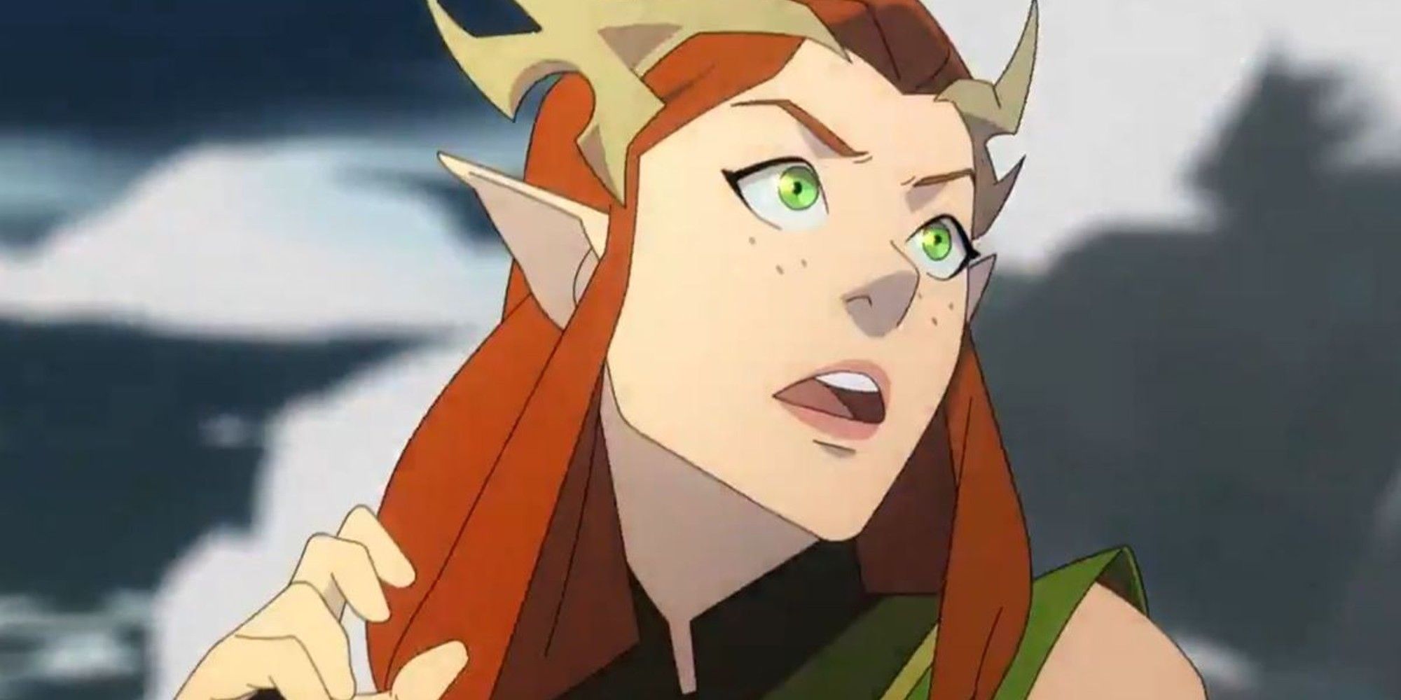 Keyleth from Legend of Vox Machina looking surprised