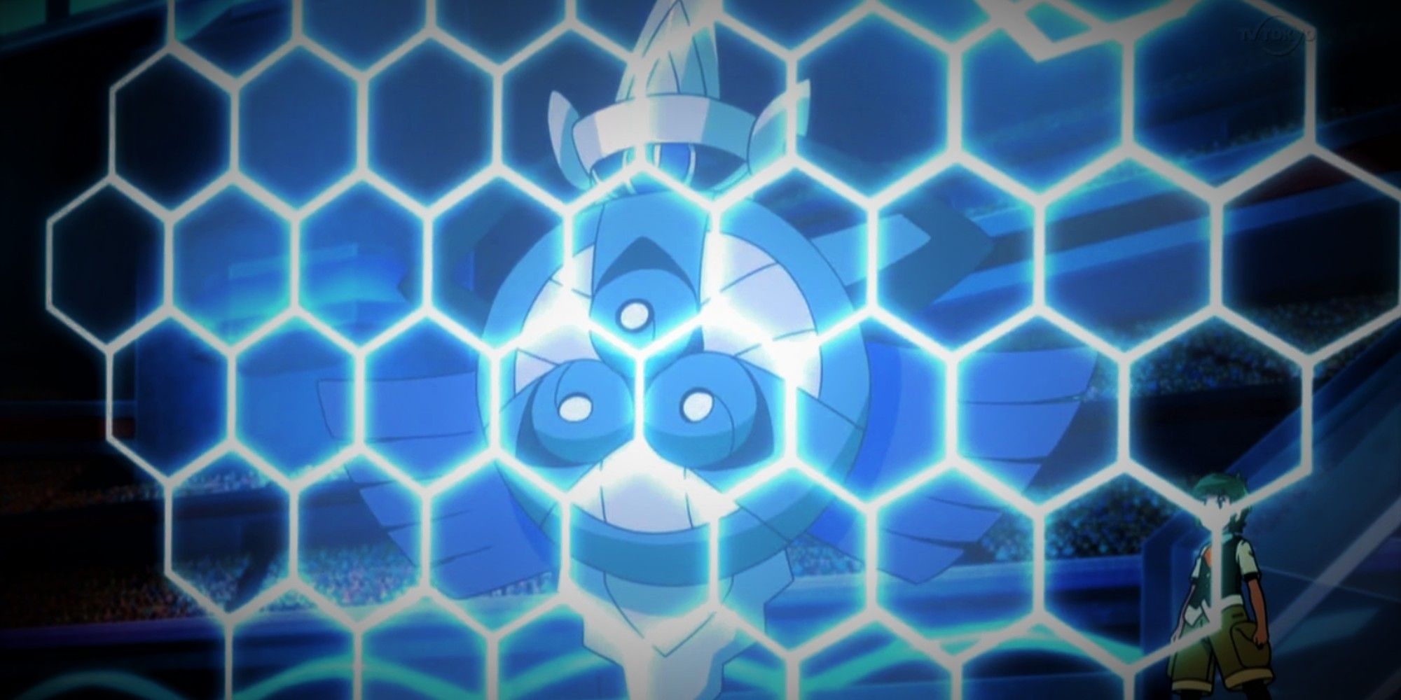 Aegislash using King's Shield in the anime