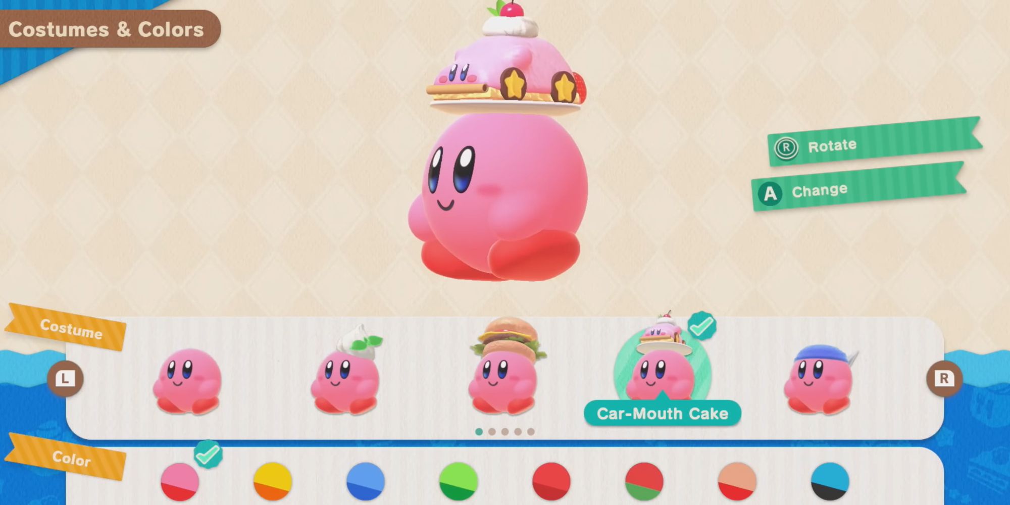 Kirbys Dream Buffet Car Mouth Cake