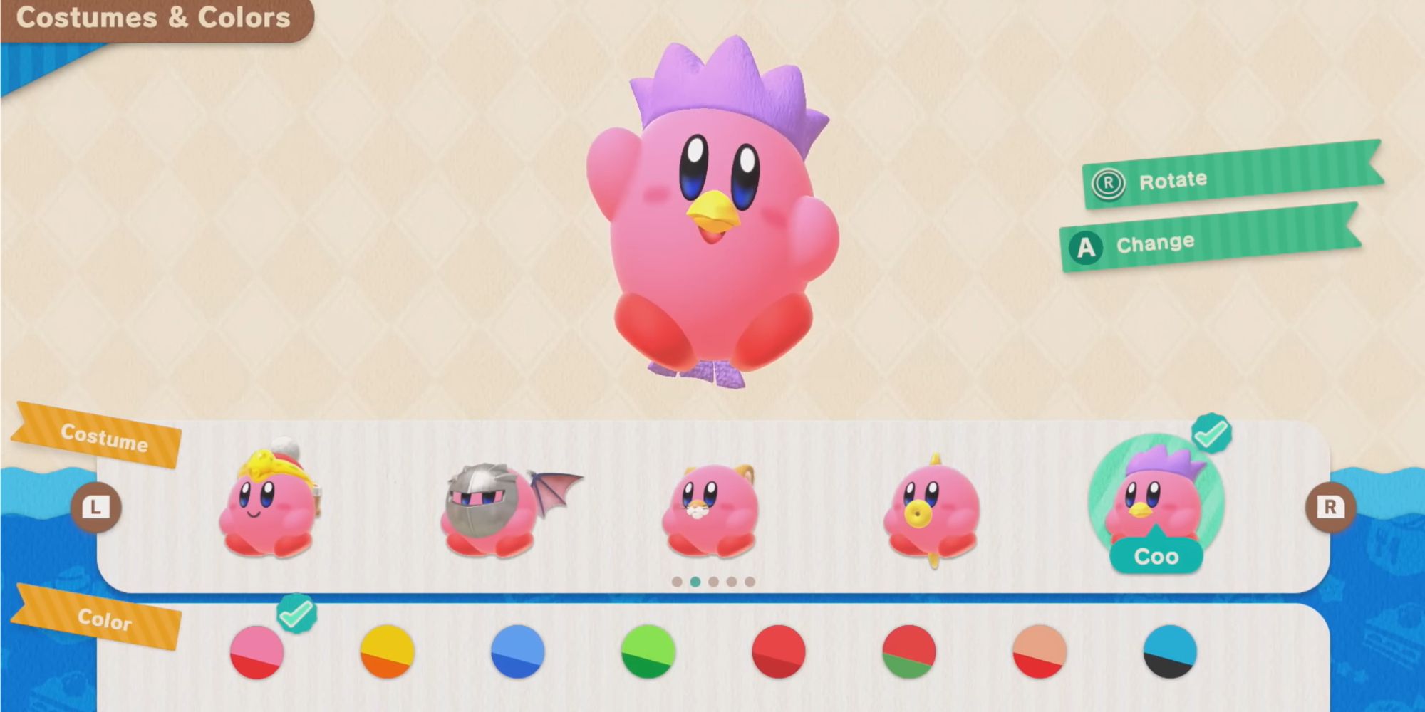Kirbys Dream Buffet Coo Costume