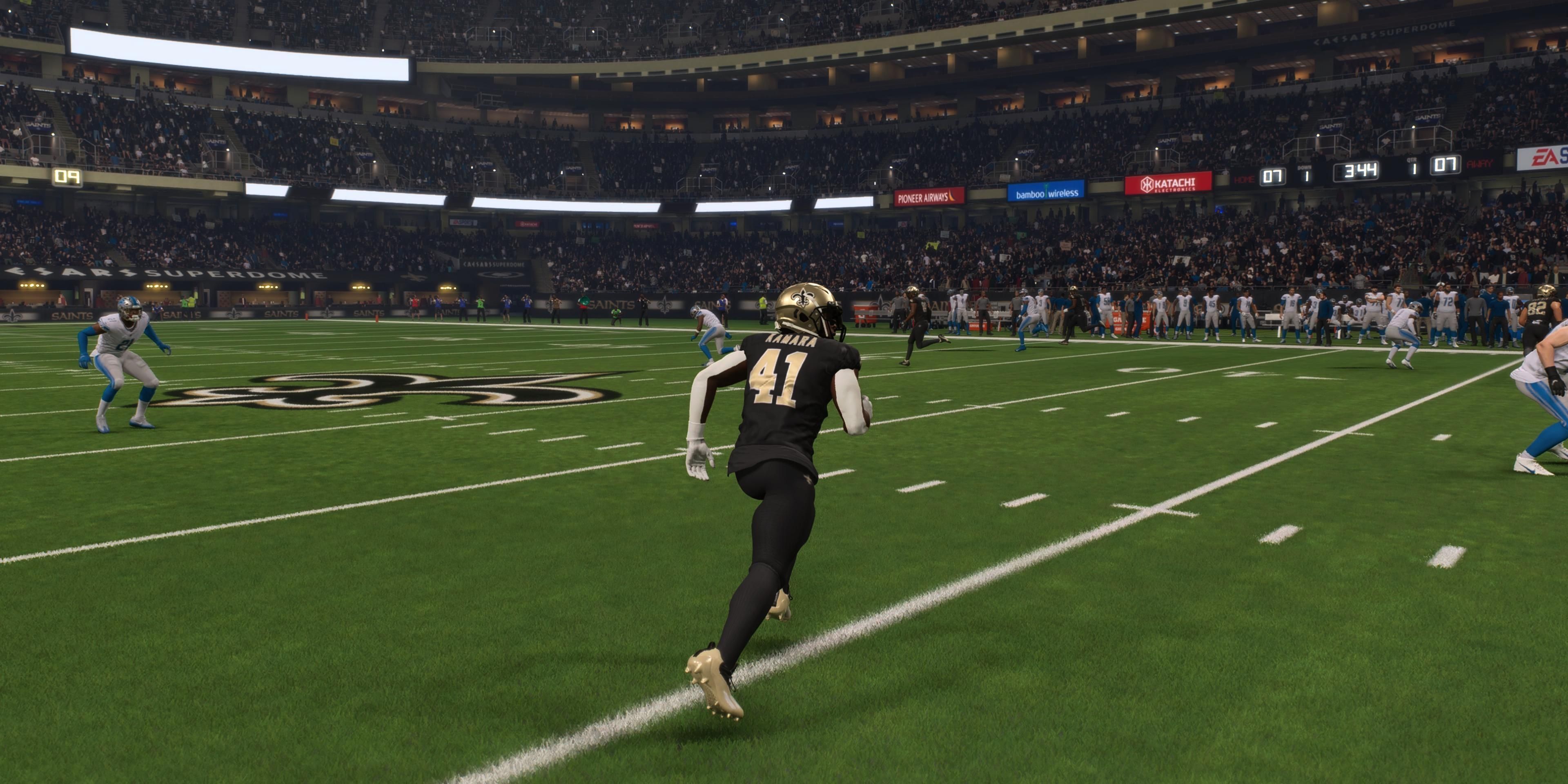 alvin kamara running a route madden 23