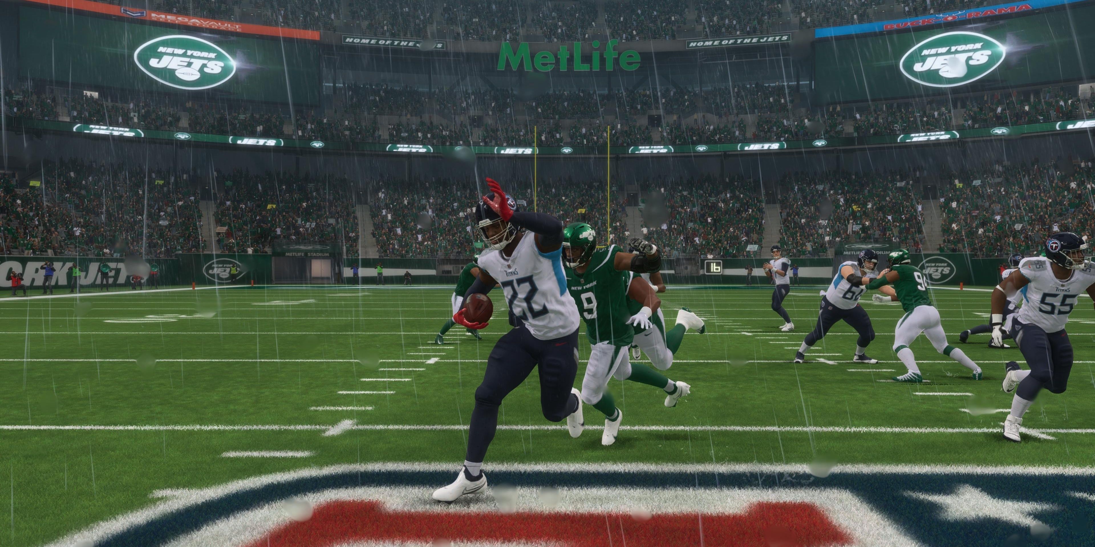 derrick henry running over defender madden 23