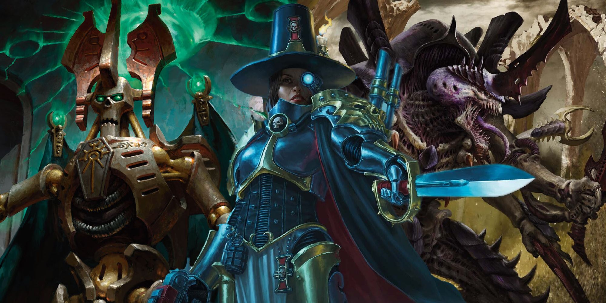 Magic: The Gathering Reveals Art For The Three Remaining Warhammer 40,000  Commanders