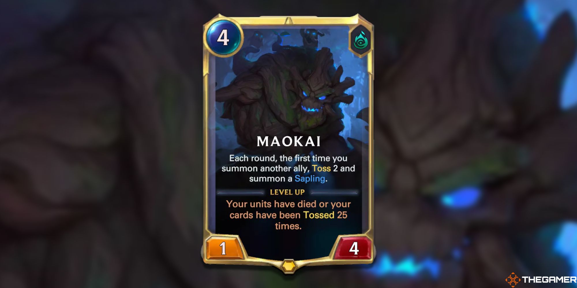Legends of Runeterra Maokai rank one card 