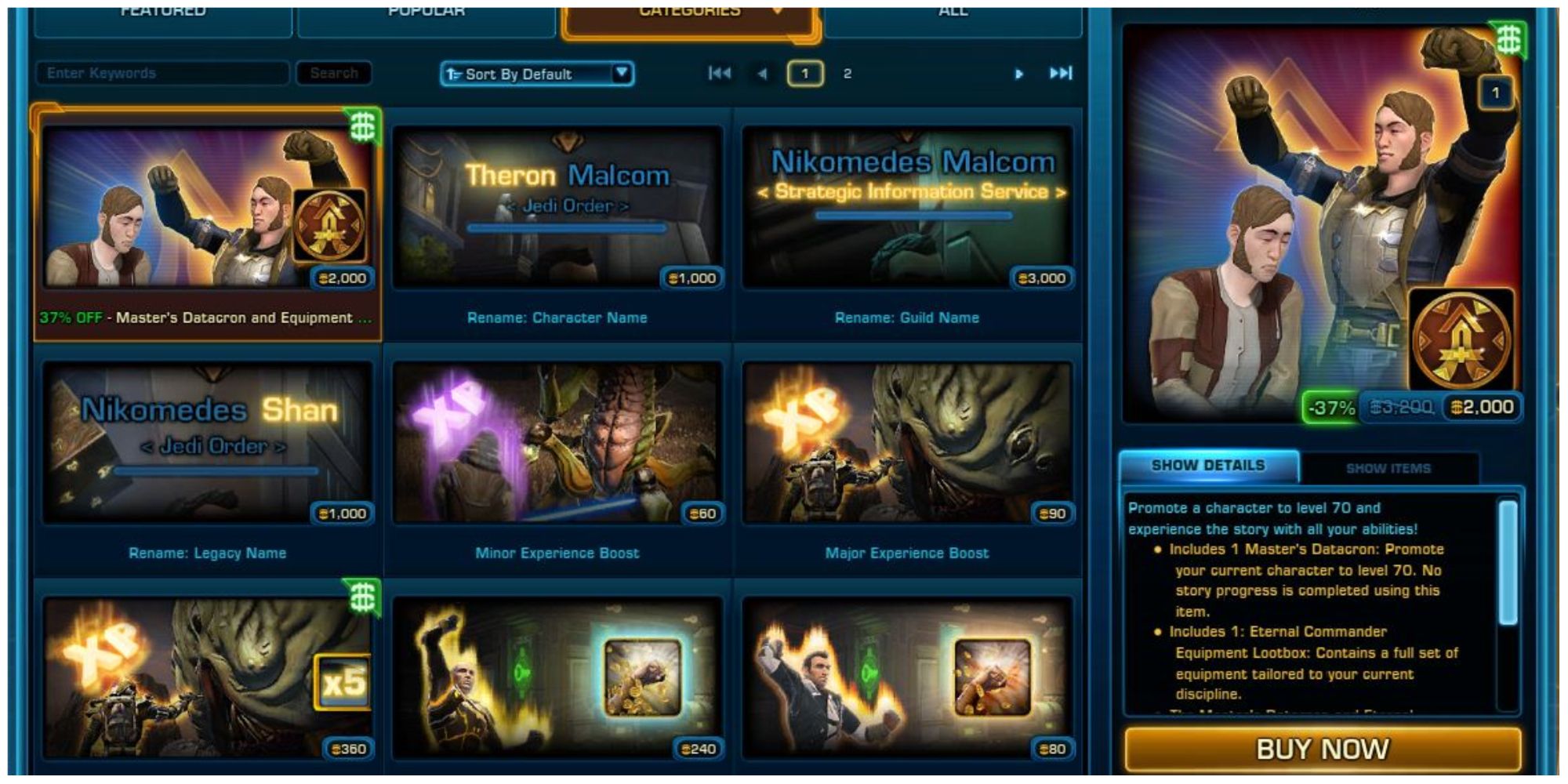 SWTOR Master's Datacron and Equipment Bundle