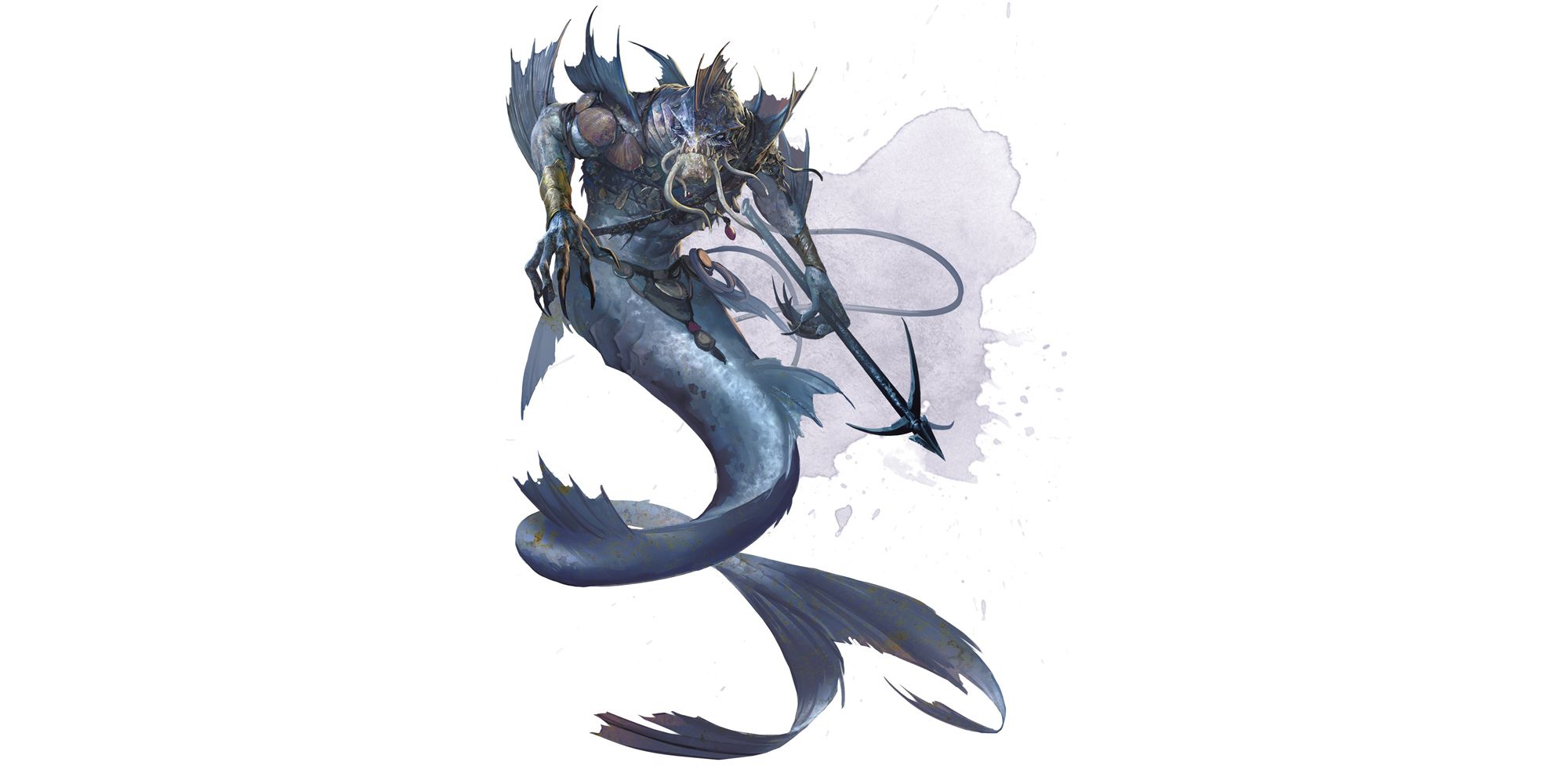 Fish monster with a harpoon