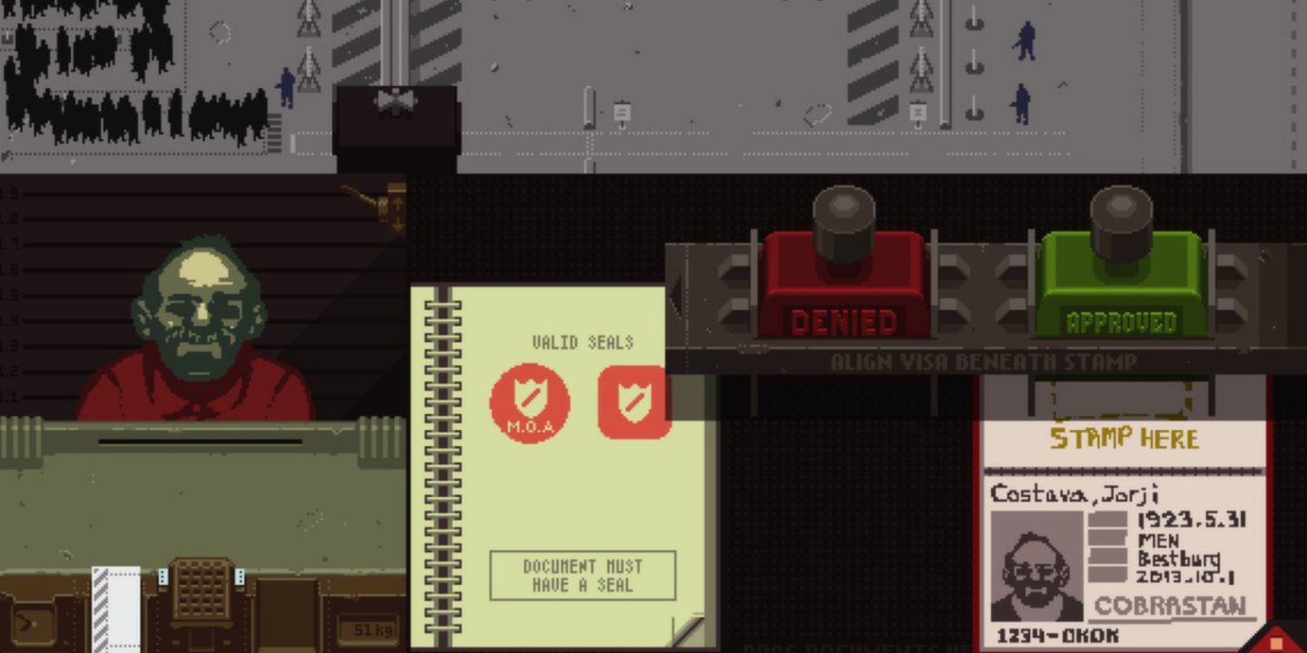 Authorising a citizen entry in Papers, Please
