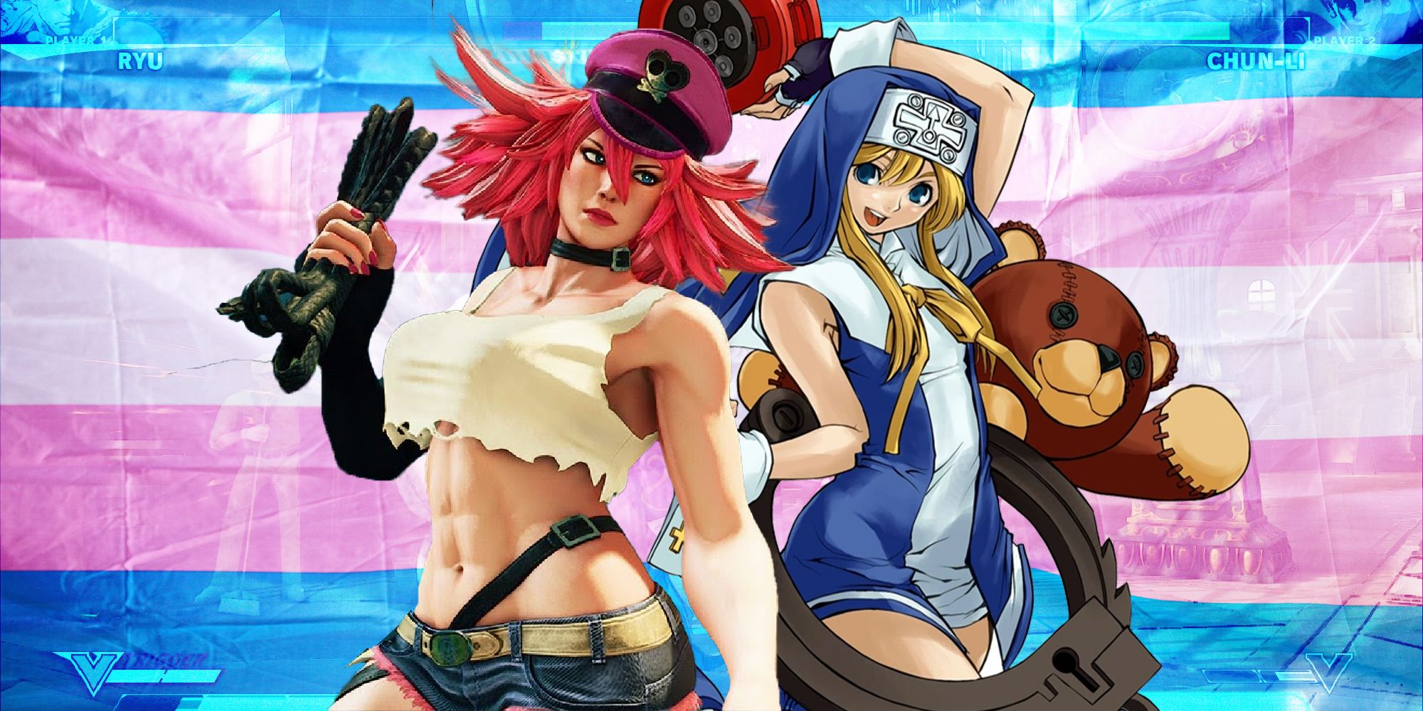 Poison and Bridget from Street Fighter and Guilty Gear