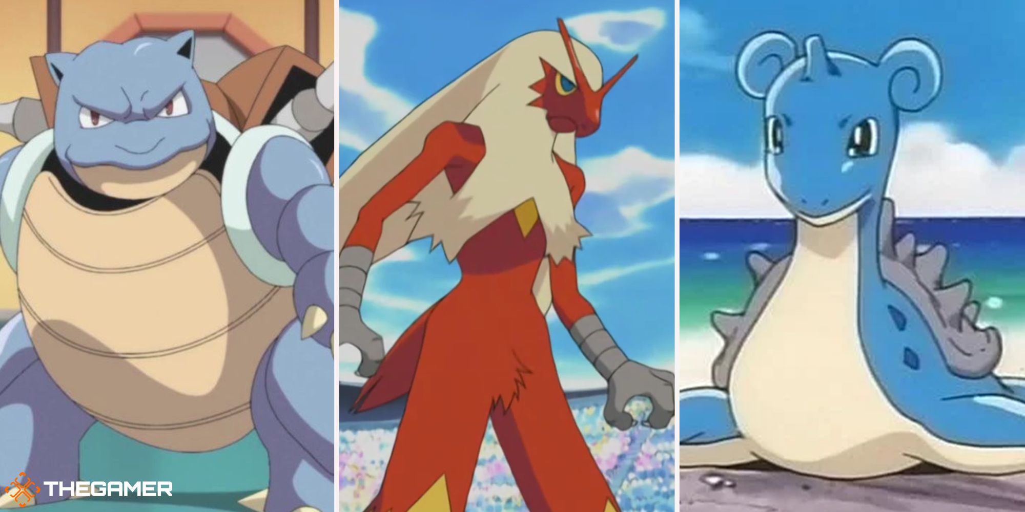 Pokemon - Lapras, Blastoise, and Blaziken (from the anime)