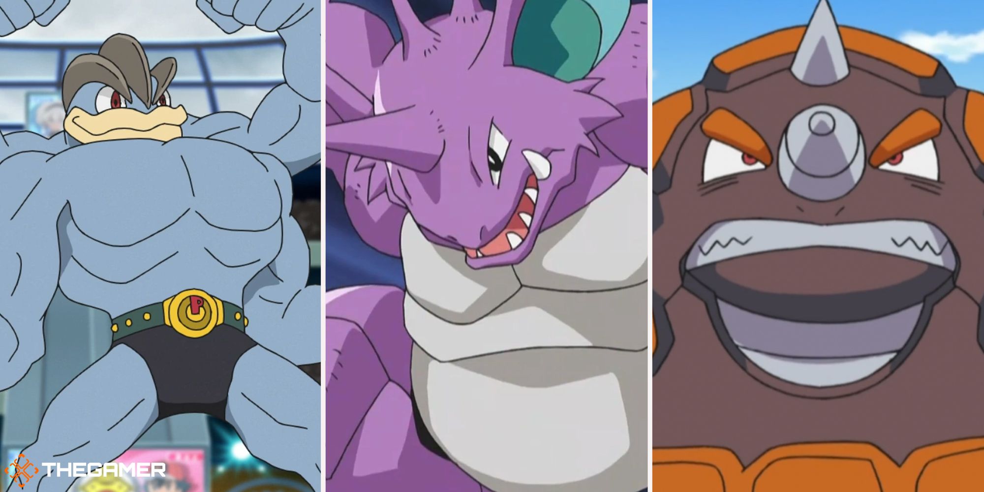 Pokemon - Machamp, Nidoking, Rhyperior (from the anime)