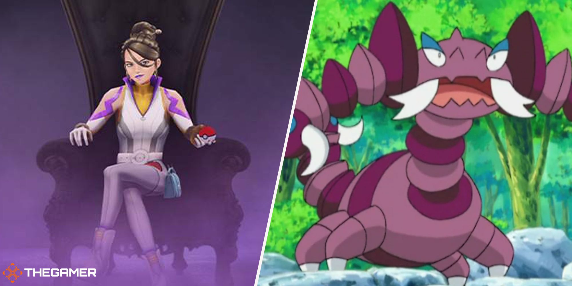 Pokemon Go - Team Rocket Go Leader Sierra (left), Drapion (right)