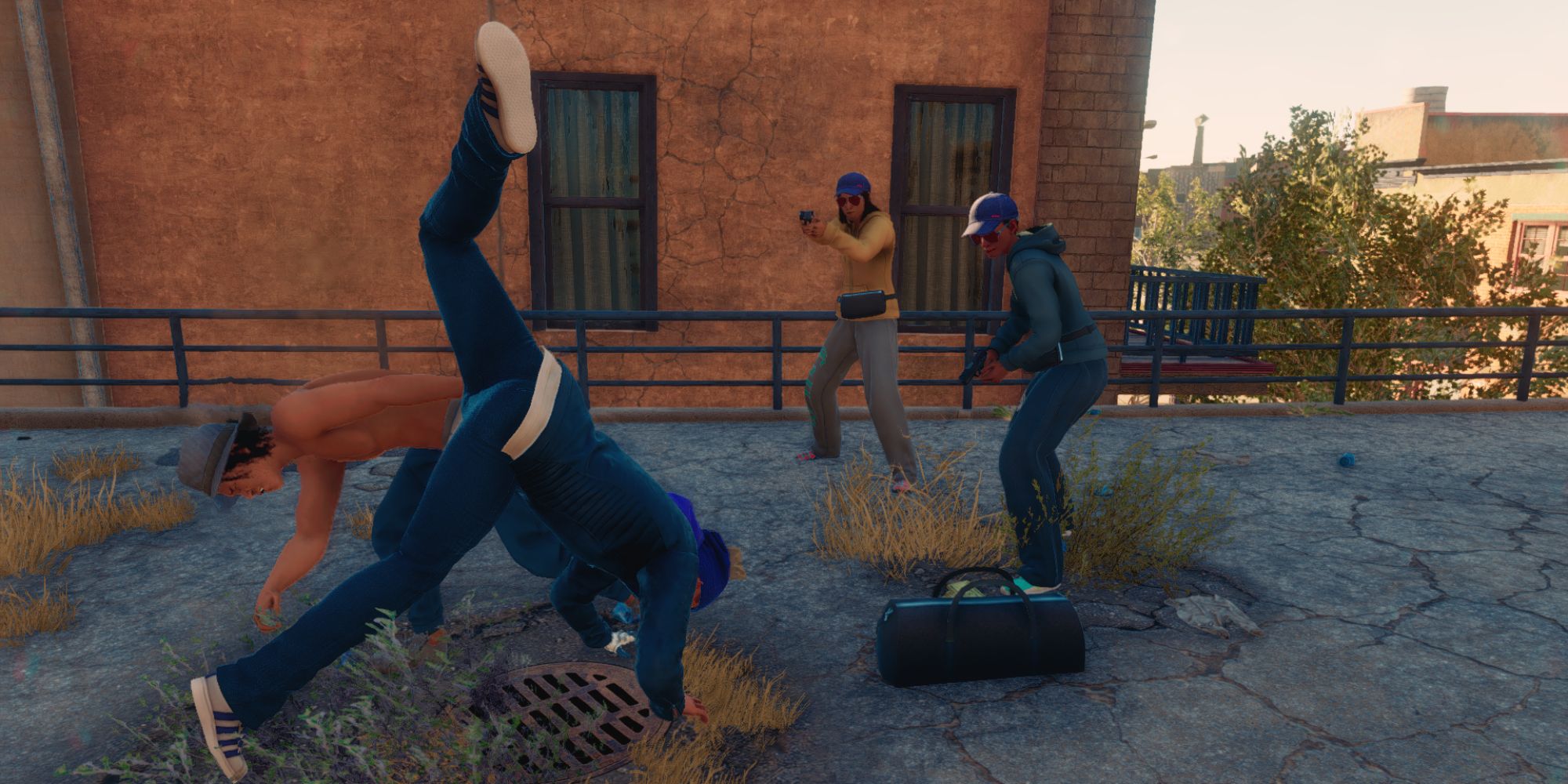 Saints Row Screenshot Of Acrobatic Takedown