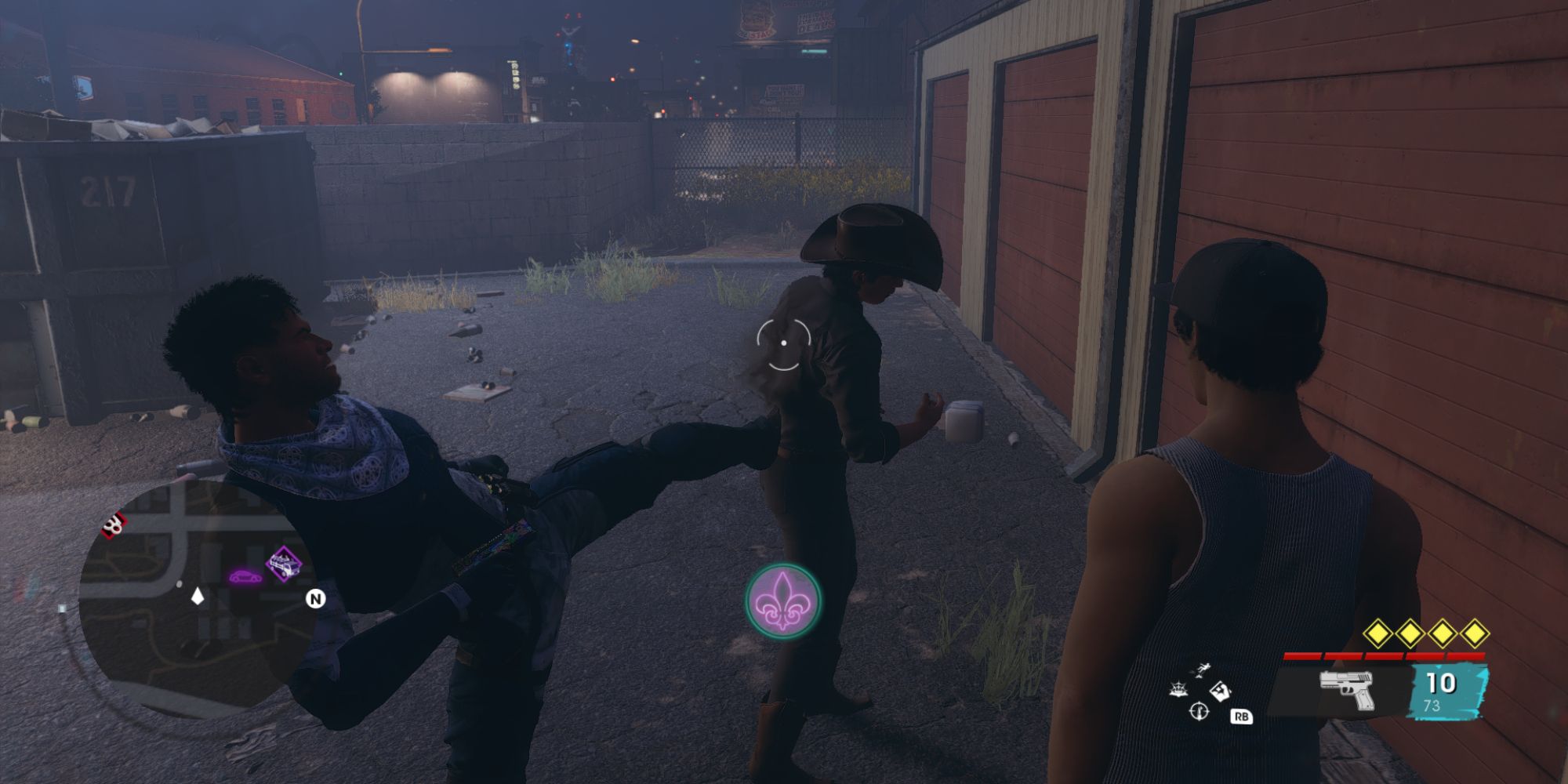 Saints Row Screenshot Of Boss Shoving Someone