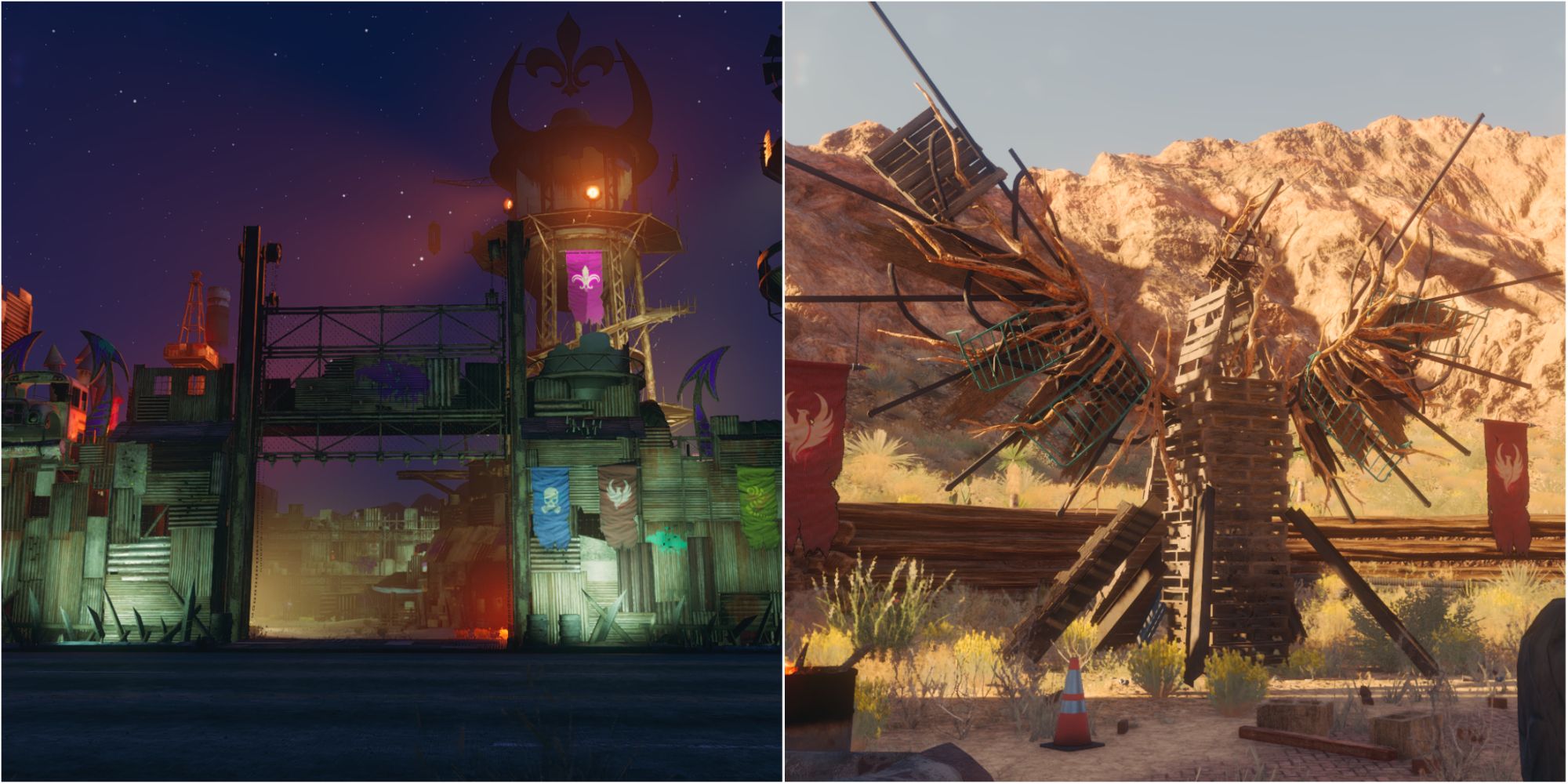 Saints Row Split Image Castle Kraken and Beacon