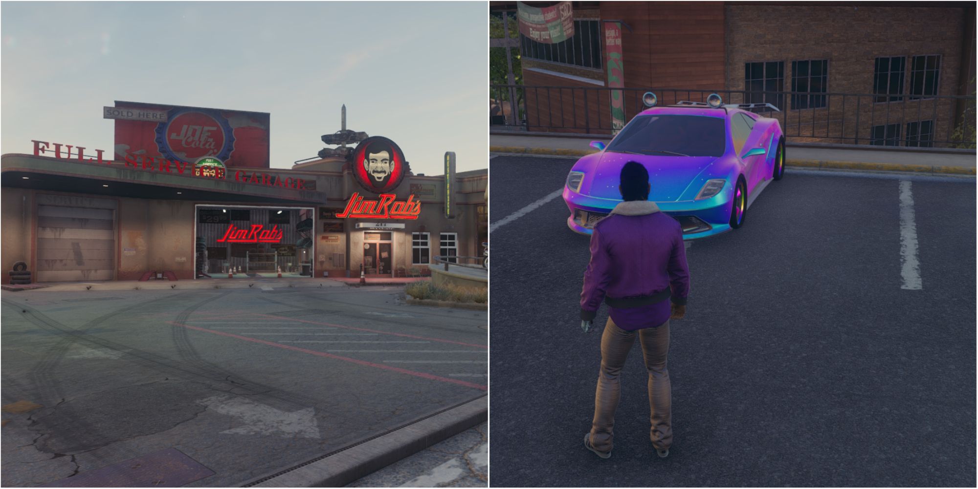 Saints Row Split Image Jimrobs and Chop Shop