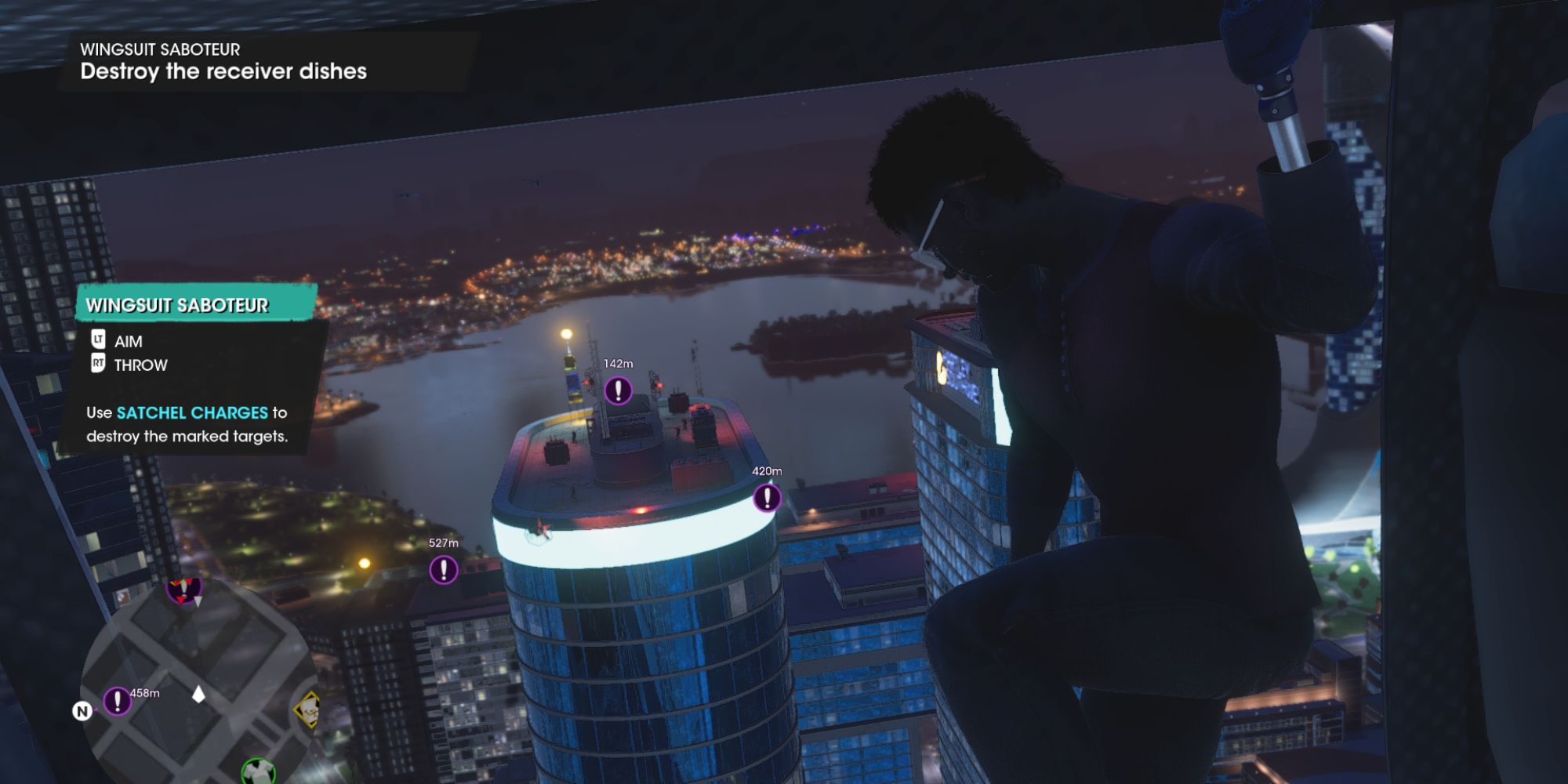 Saints Row Wingsuit Saboteur Start Boss Jumping out of plane