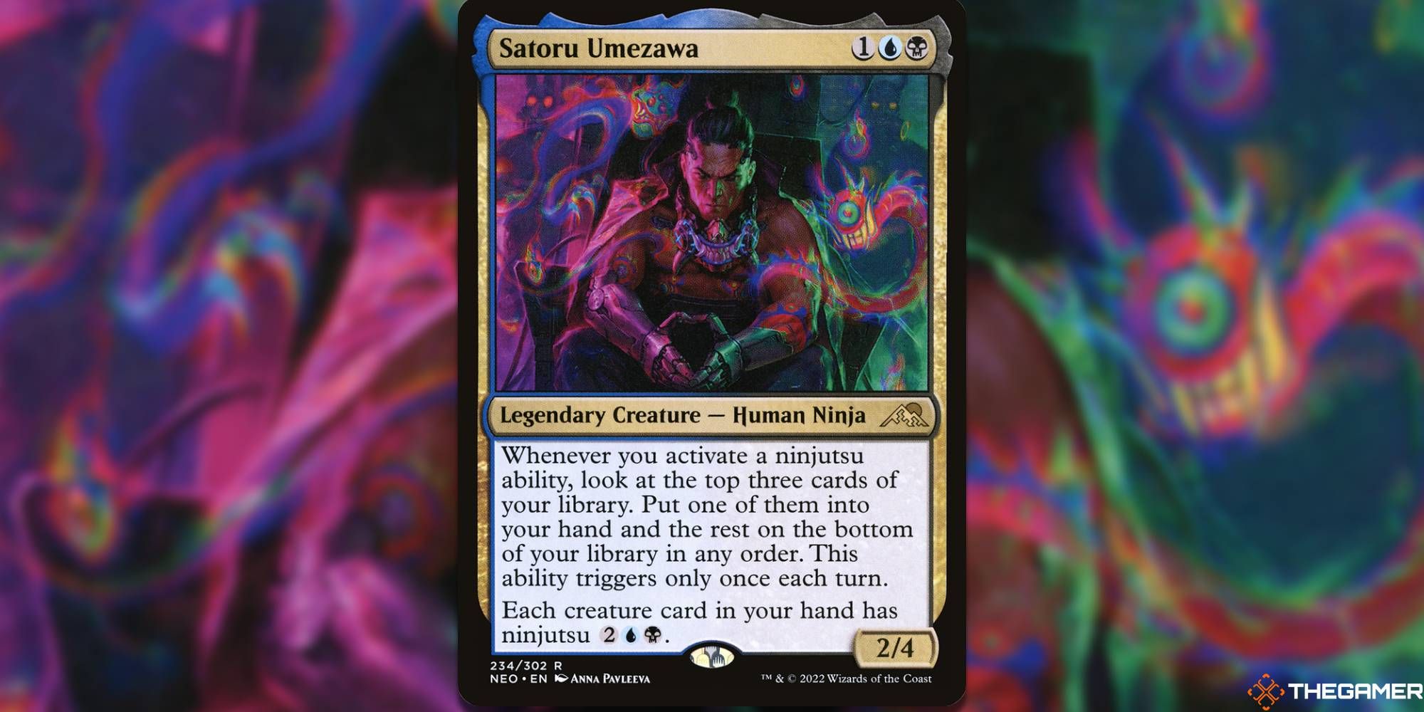 Image of the Satoru Umezawa card in Magic: The Gathering, with art by Anna Pavleeva