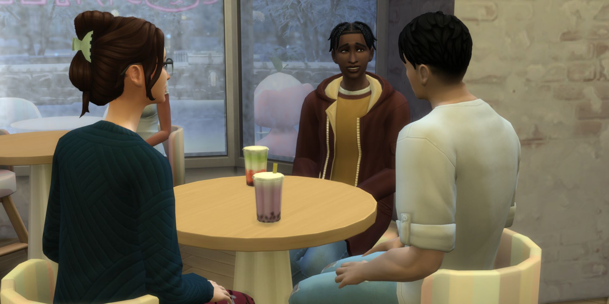 Sims 4 - Three Teen Sims Hanging Out at Thriftea 