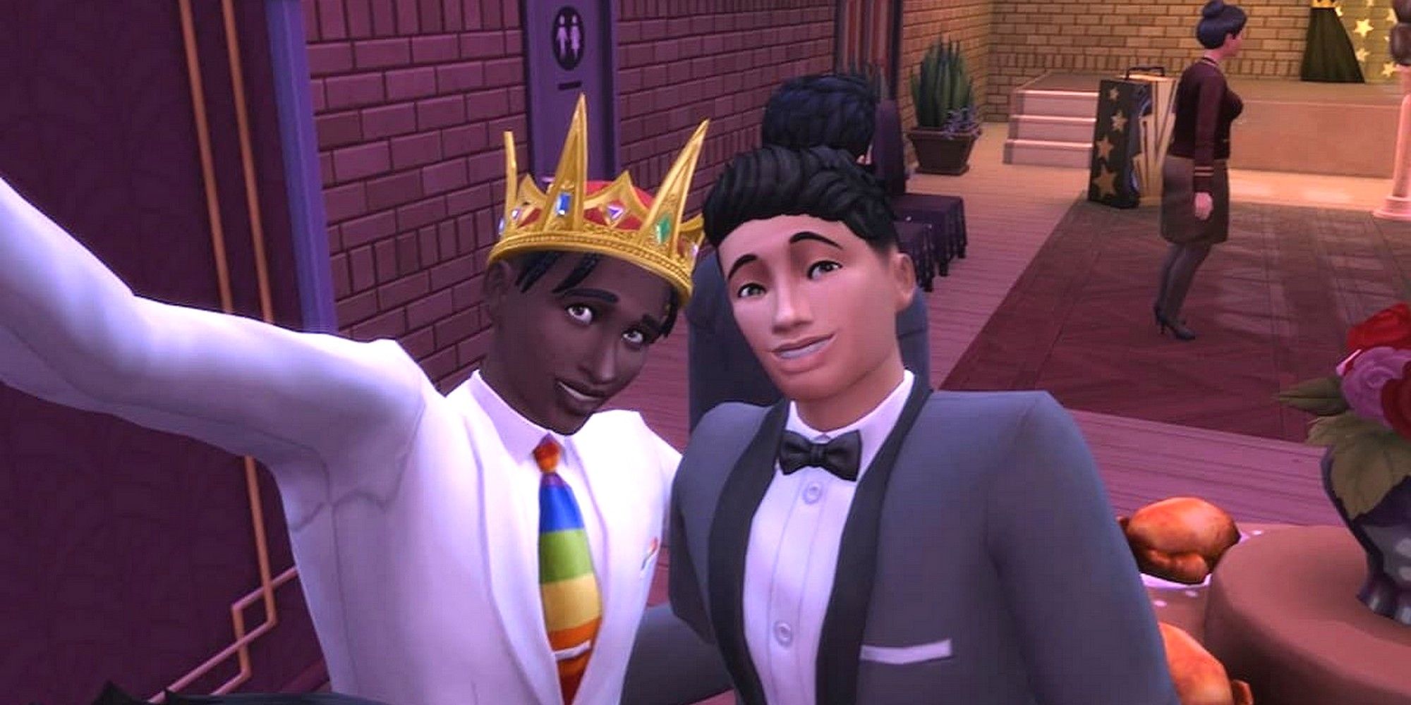 Sims 4 High School Years Prom Date Prom King Suits Rainbow Event Principal