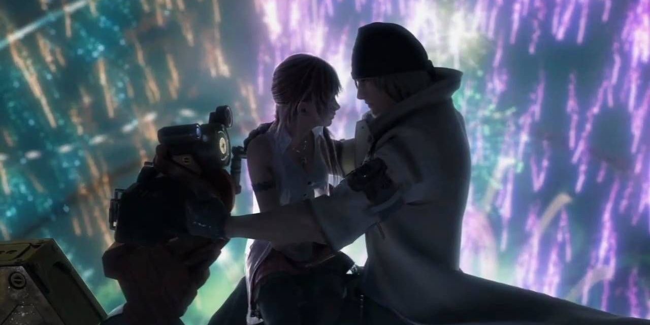 Snow and Serah in Final Fantasy 13