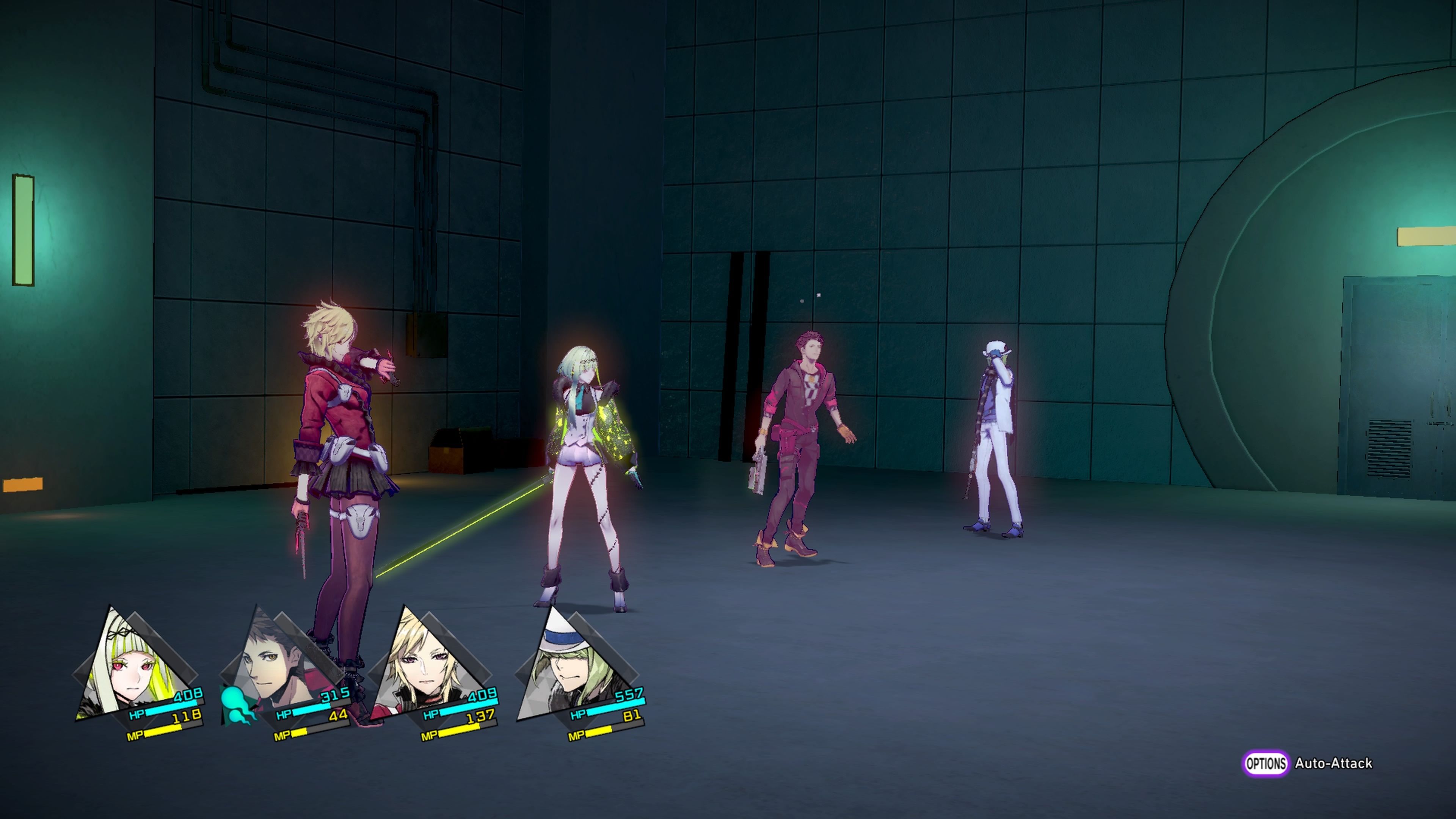 Soul Hackers 2 - the whole team in battle