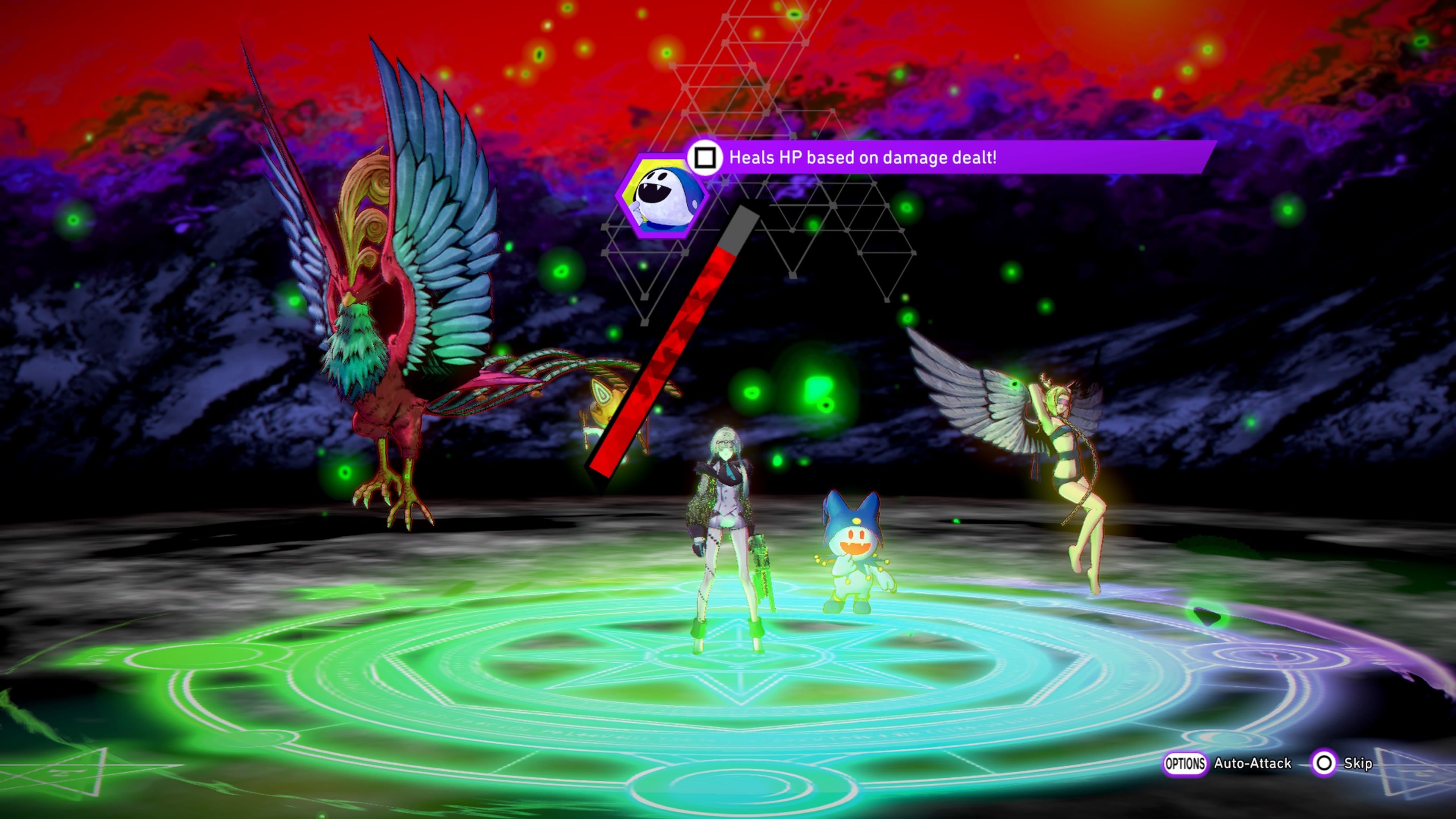 Soul Hackers 2 demons performing a Sabbath with a special skill