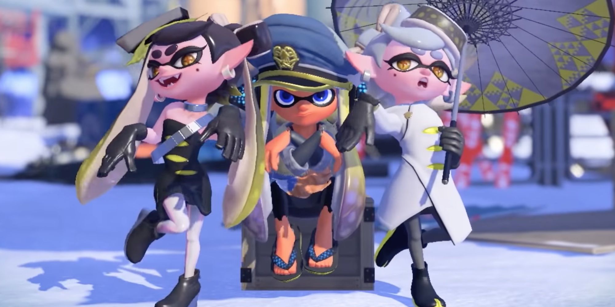 Squid Sisters and Agent 3 from Splatoon 3