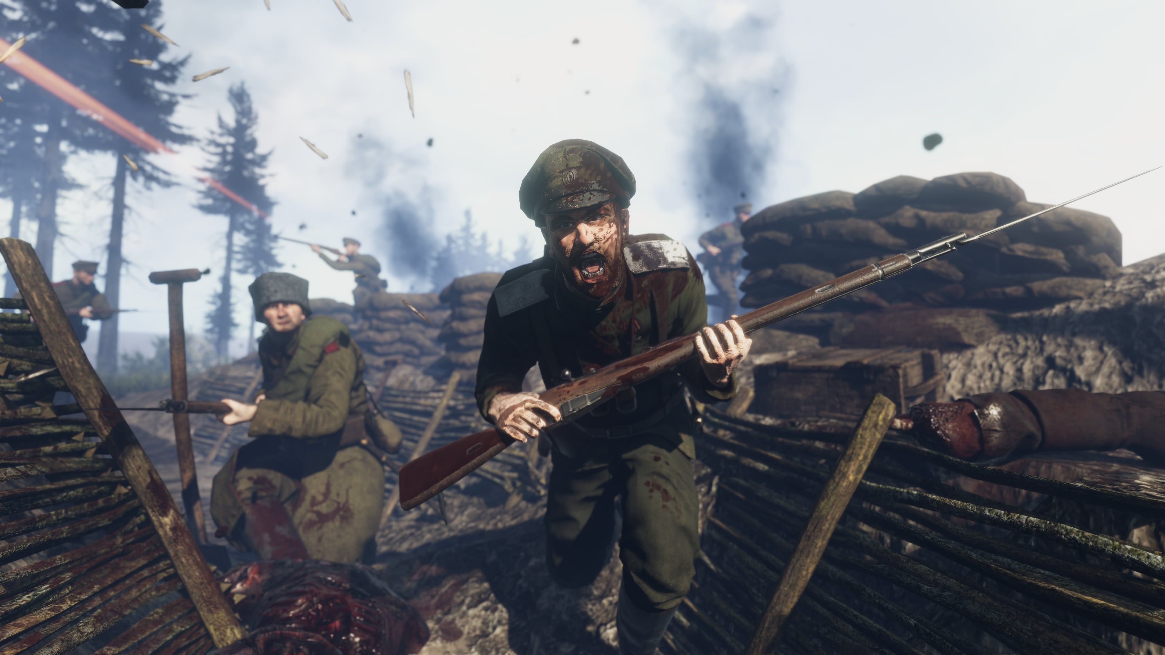Tannenberg Russian Squad Charging Through A Trench (Press Release 01)