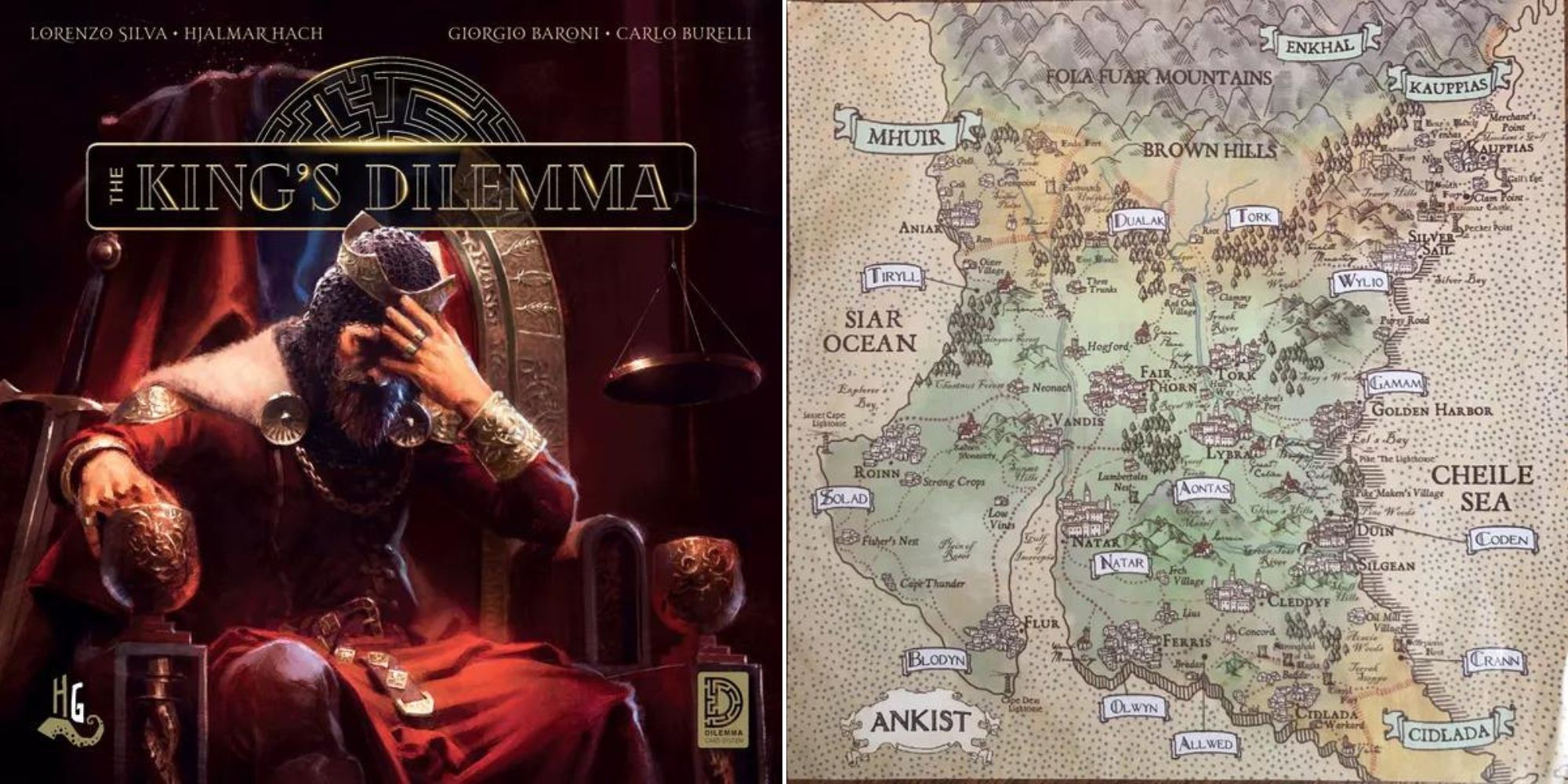 The King's Dilemma Box Art - Kingdom Map 