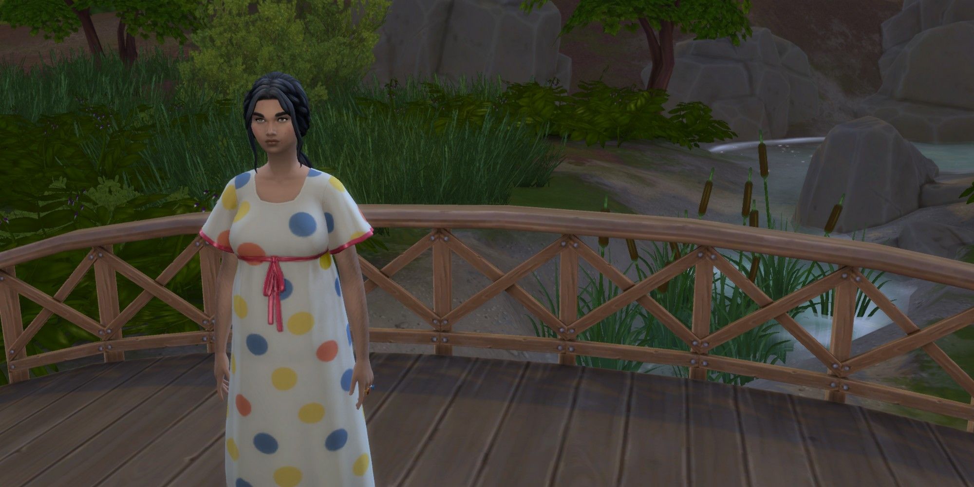 The Sims 4 Depop Create A Sim High School Stories Selenasshop Polkadot Dress