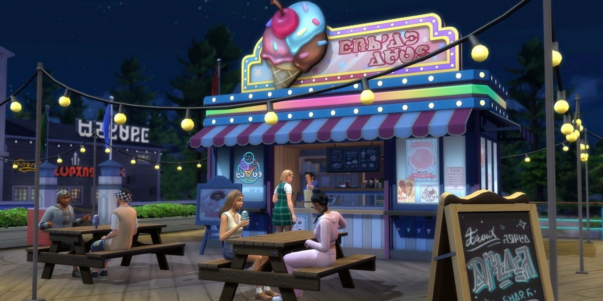 The Sims 4 High School Years Prom Afterparty Pier Plumbite Cove Ice Cream