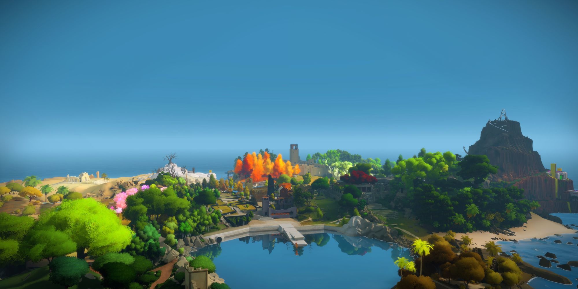 Overview of the island In The Witness